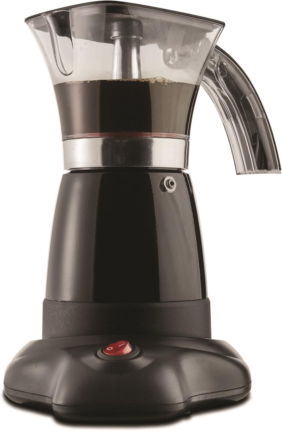 Brentwood, 6-Cup Black Moka Pot Espresso Machine