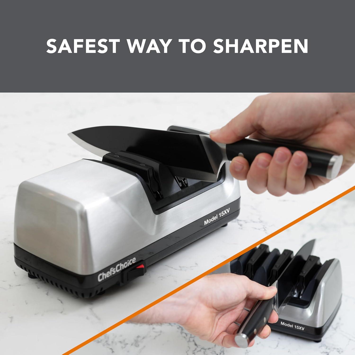 Chef'sChoice Chef'sChoice Model 15XV Professional Electric Knife Sharpener, 3-Stage 15-Degree Trizor