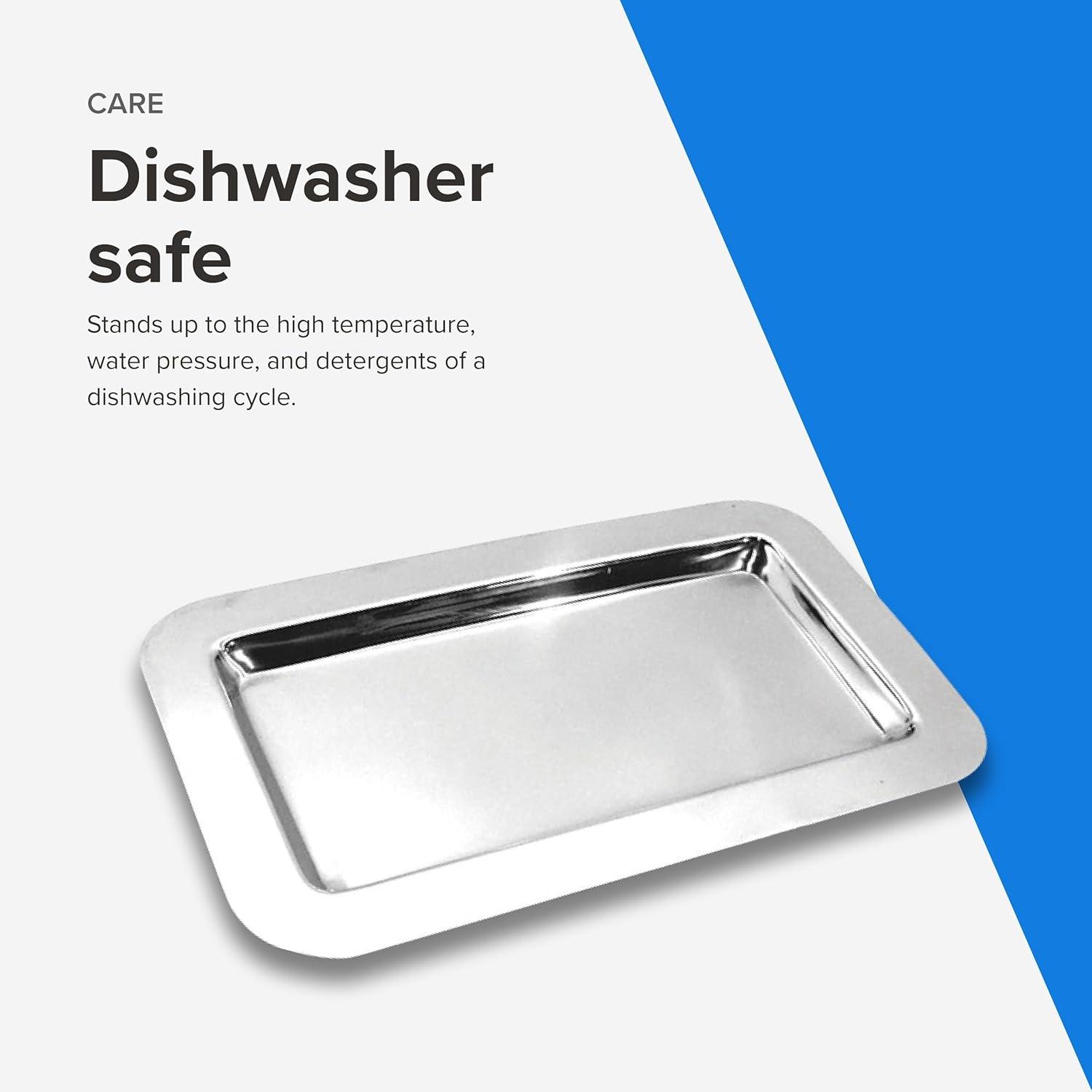 Stainless Steel Rectangular Mirror Finish Serving Tray