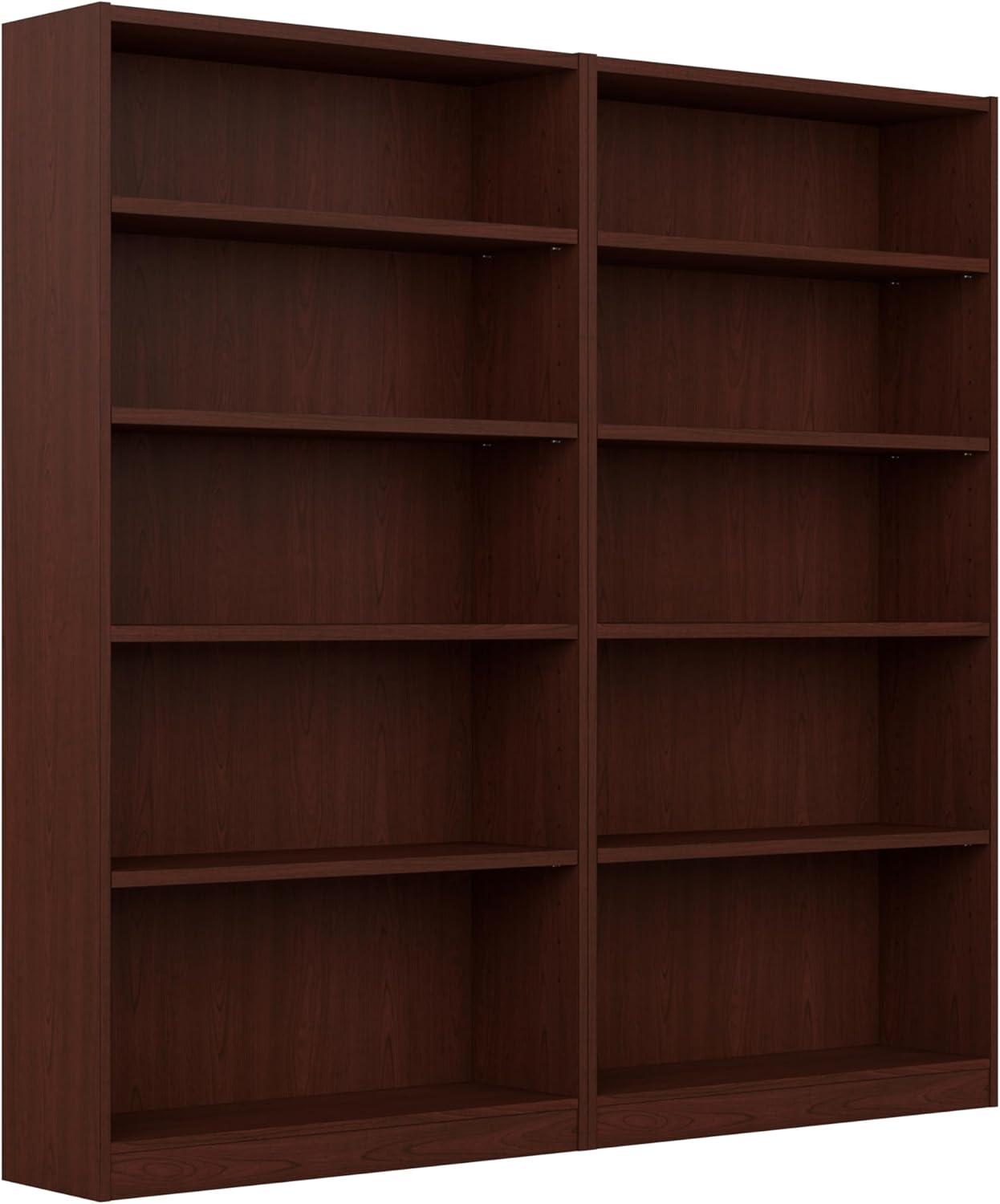 Bush Furniture Universal 5 Shelf Bookcase Vogue Cherry Set of 2 UB003VC