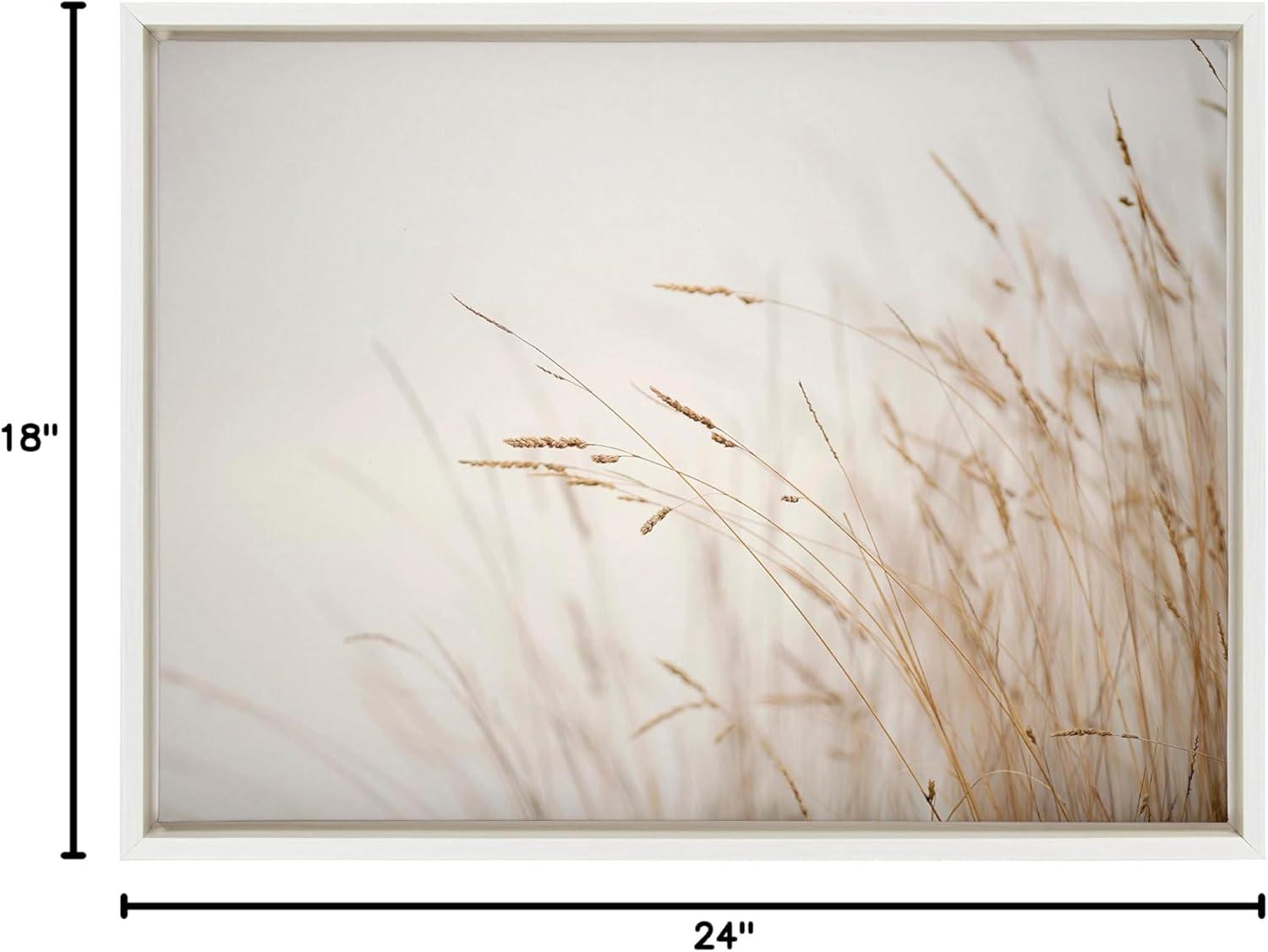 Sylvie Marsh Grass No 1 Framed Canvas by Crystal Lynn Collins White - Kate & Laurel All Things Decor