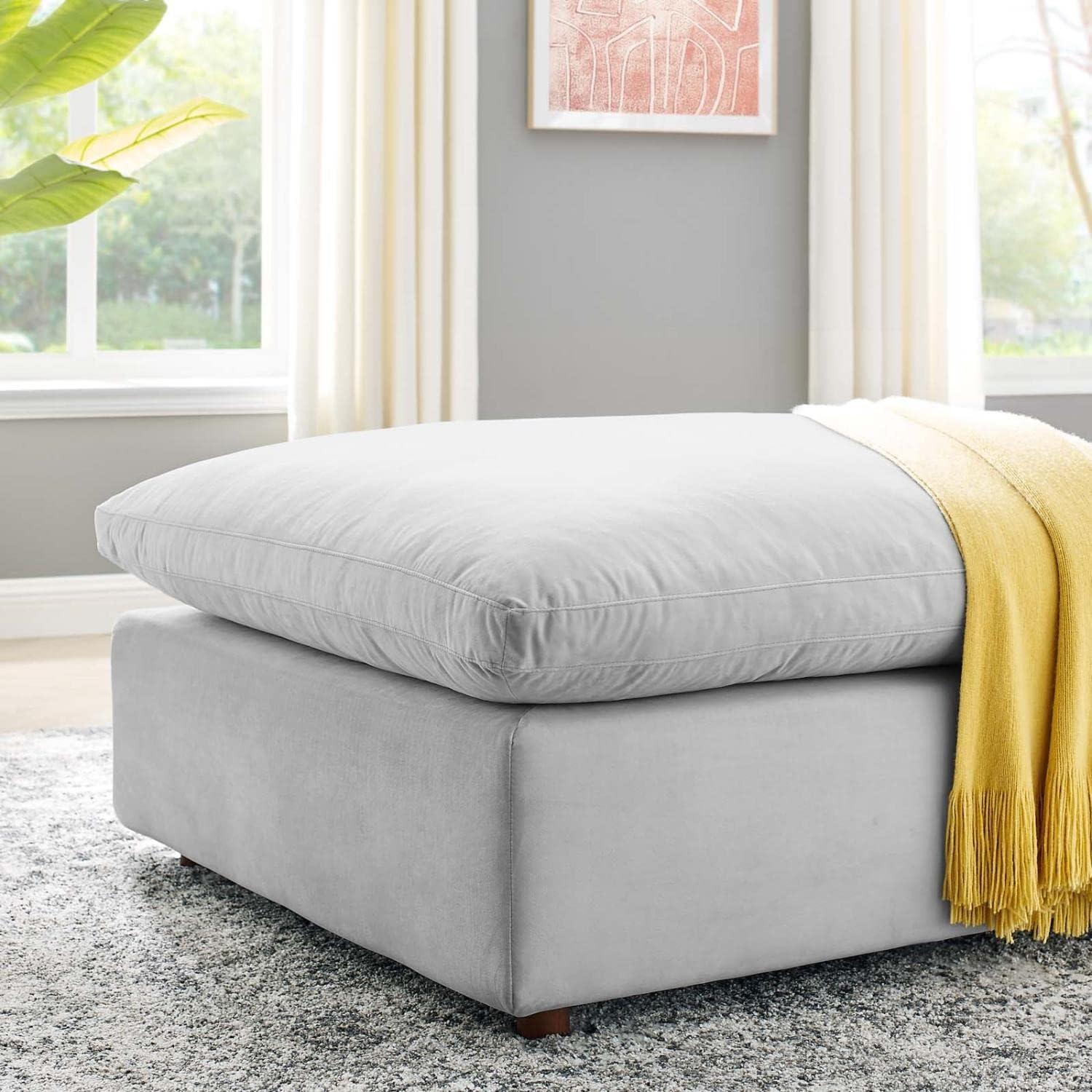 Modway Commix Down Filled Overstuffed Performance Velvet Ottoman