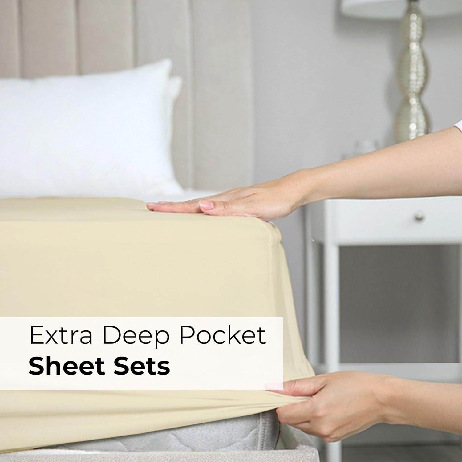 6 Piece Extra Deep Pocket Microfiber Sheet Set - CGK Linens