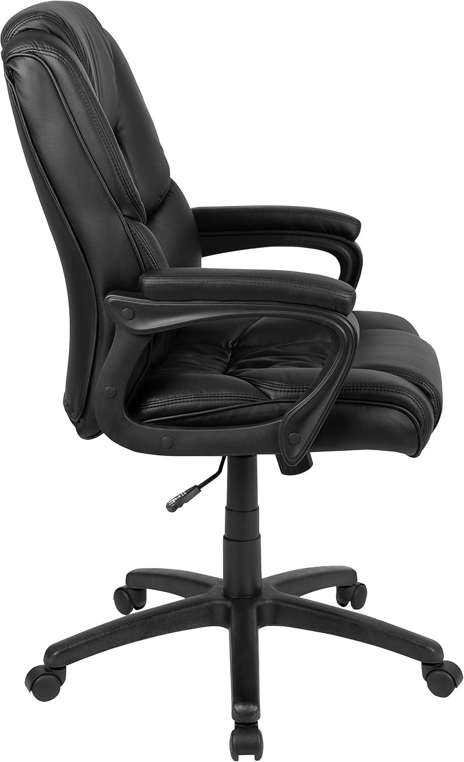 Flash Furniture Flash Fundamentals Big & Tall 400 lb. Rated LeatherSoft Swivel Office Chair with Padded Arms