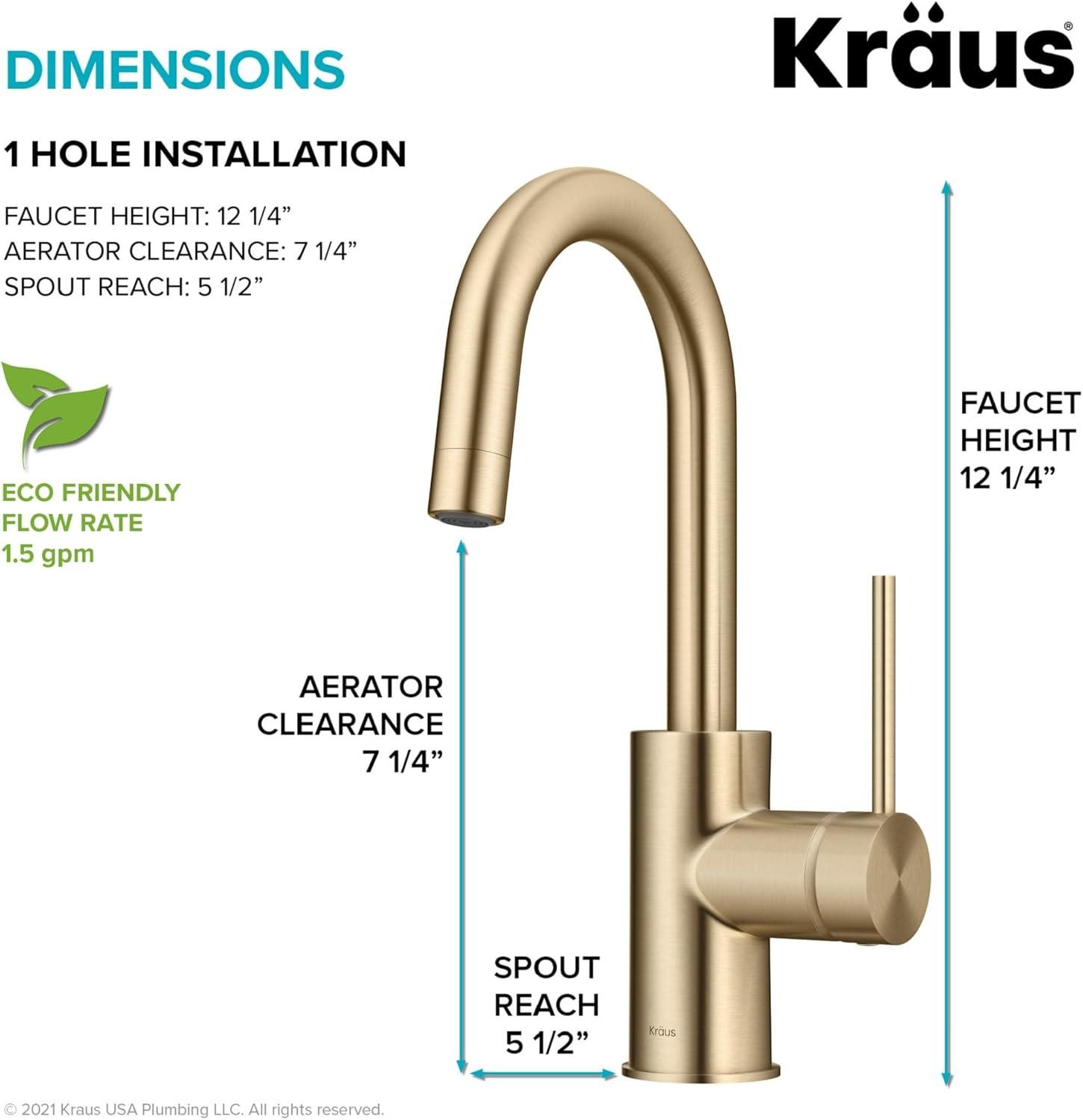 Kraus Oletto™ Single Handle Kitchen Bar Faucet KPF-2600SFACB