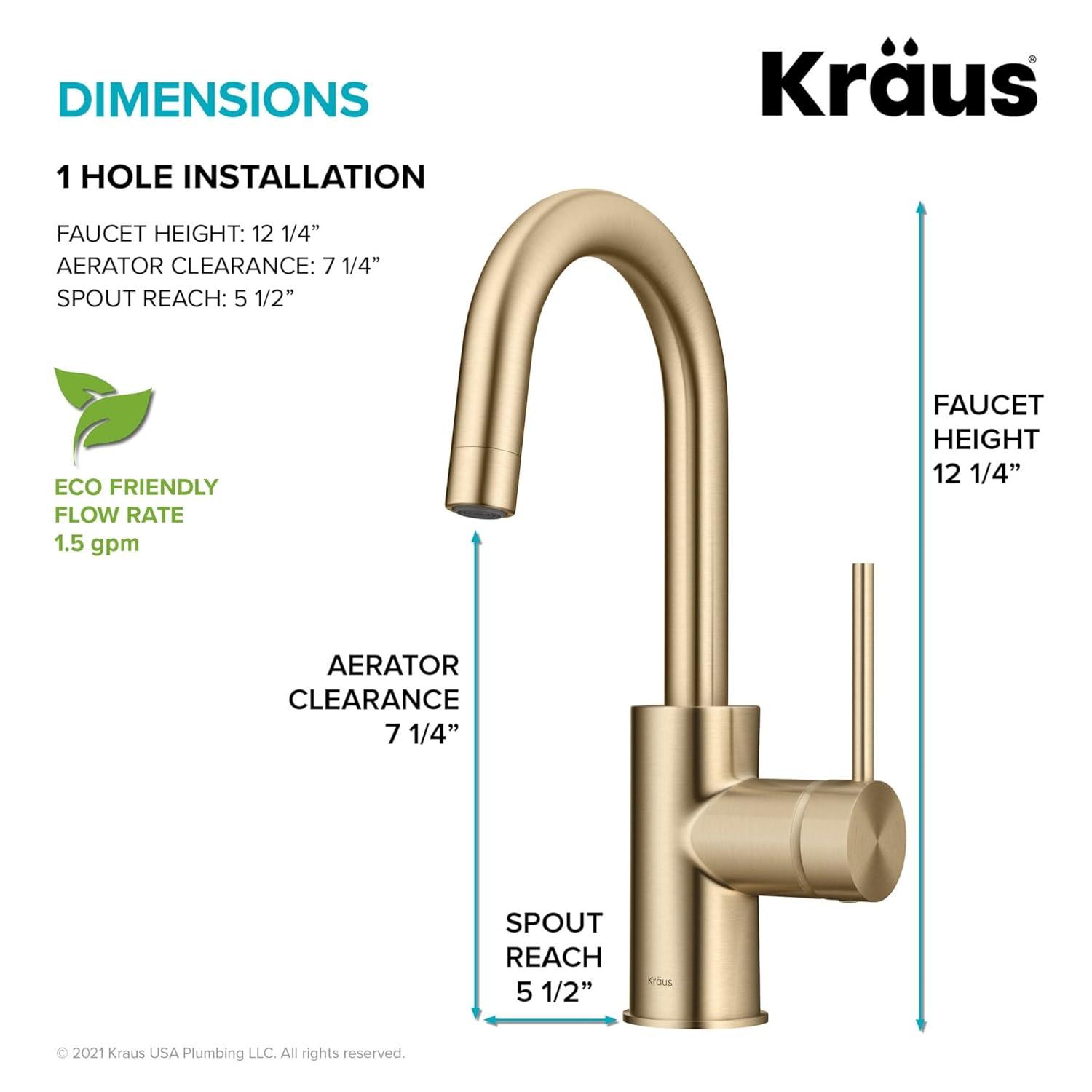 Kraus Oletto™ Single Handle Kitchen Bar Faucet KPF-2600SFACB