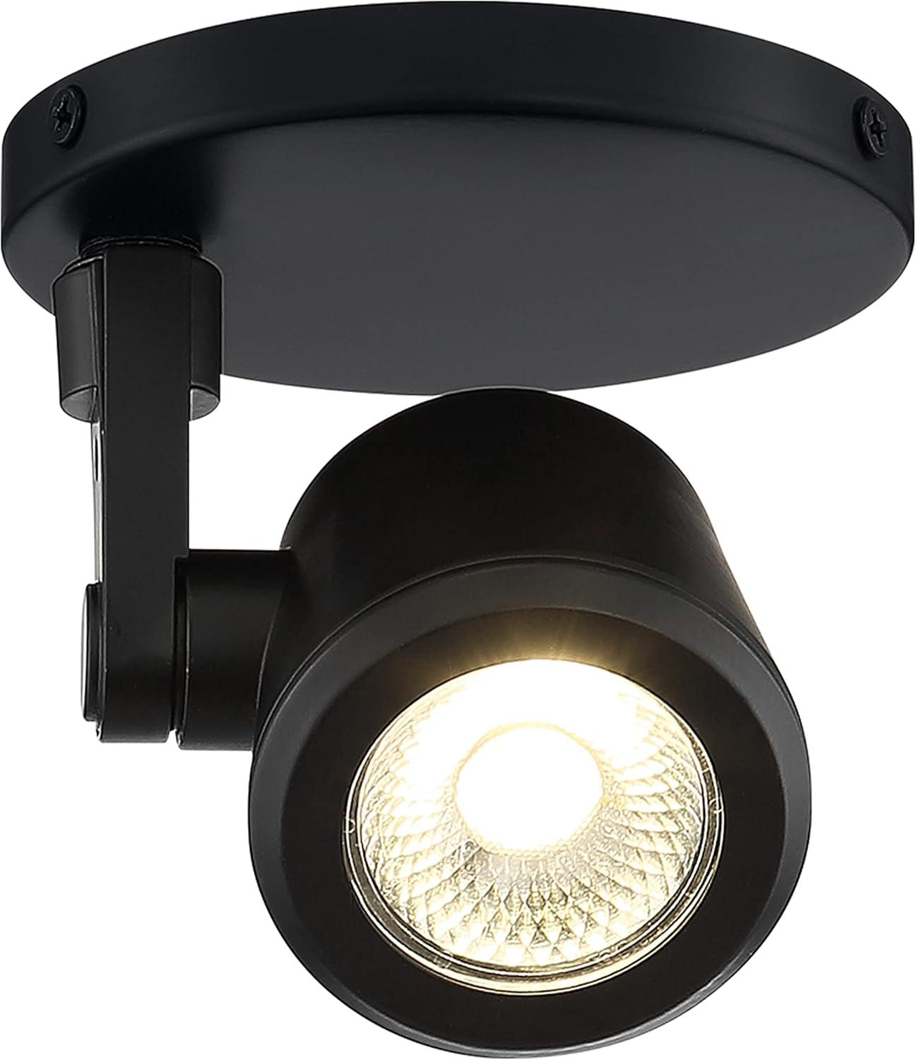 62/1107-Nuvo Lighting-4.75 Inch 12W 1 LED Monopoint Flush Mount-Black Finish