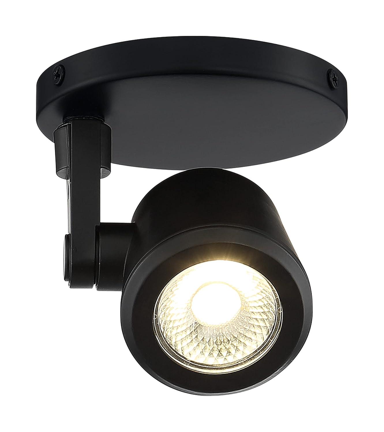62/1107-Nuvo Lighting-4.75 Inch 12W 1 LED Monopoint Flush Mount-Black Finish