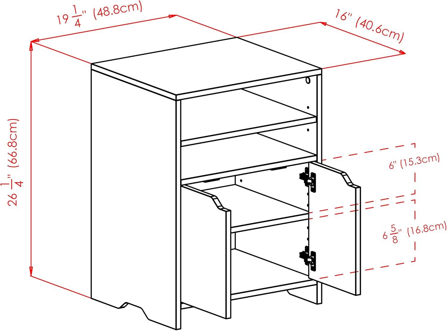 Nova Open Shelf Storage Cabinet - Winsome