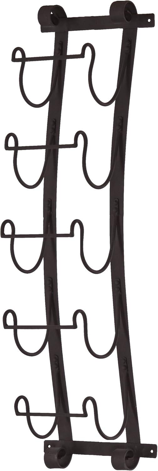 SEI Furniture Ancona Wall Mount Wine Rack in Wrought Iron