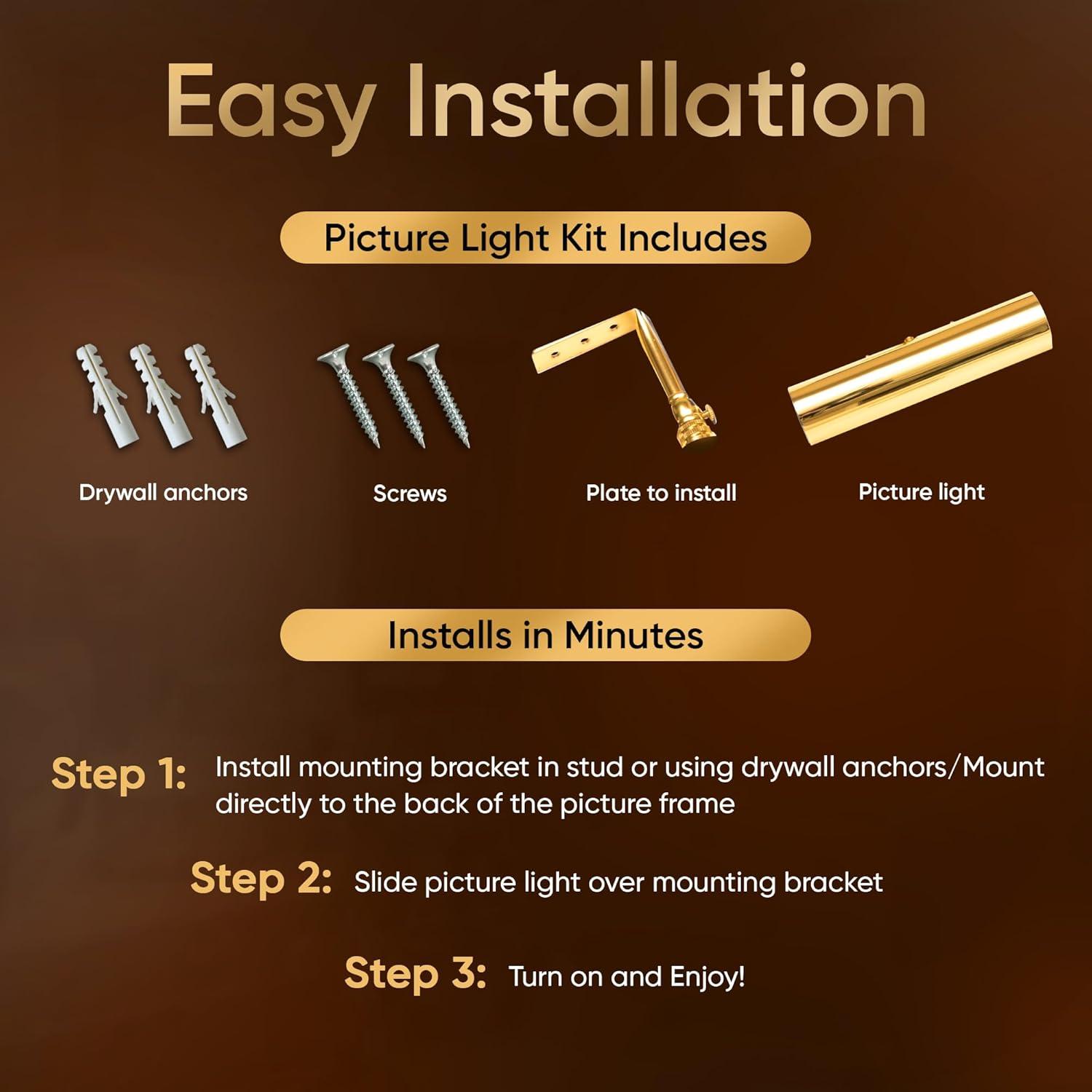 Concept Lighting Concept Cordless Battery Powered LED Picture Light