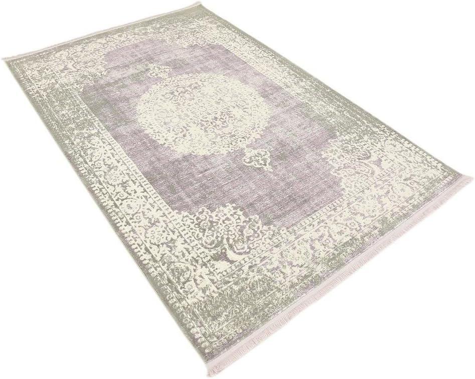 Unique Loom New Classical Collection Area Rug - Olwen (4' x 6' Rectangle Purple/Gray)