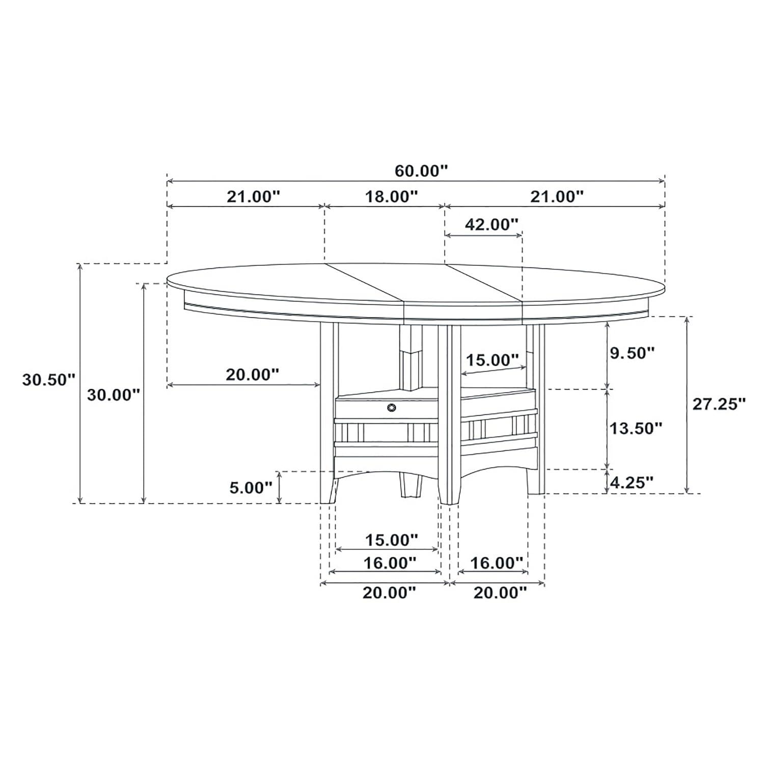 Coaster Furniture Coaster Furniture Lavon Oval Extension Leaf Dining Table Espresso