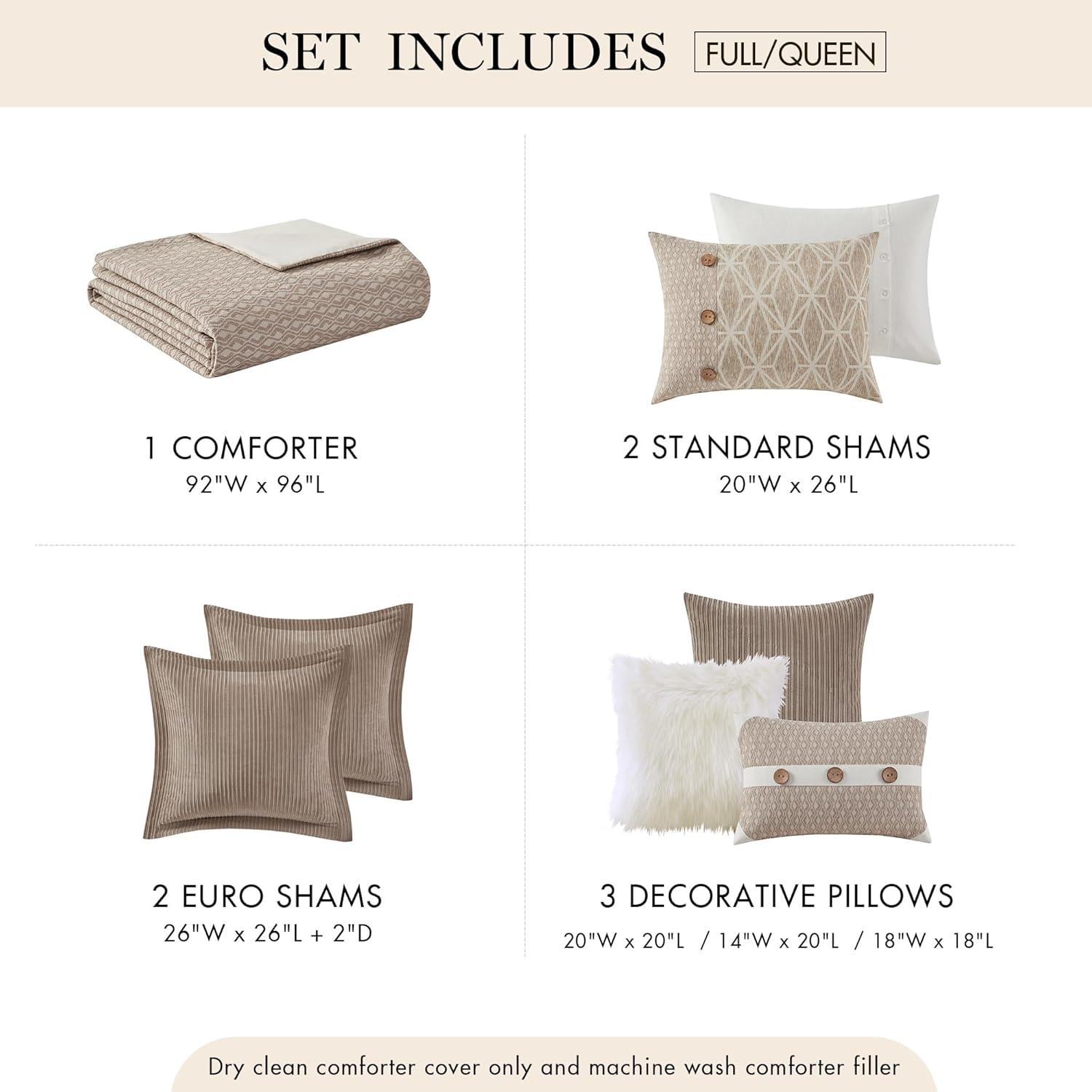 Madison Park Signature Madison Park Signature Grace Geometric Oversized Jacquard Comforter Set