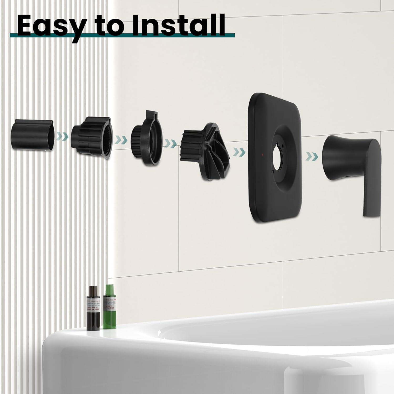 Moen Genta LX Posi-Temp Pressure Balancing Eco-Performance Modern Shower Only Trim, Valve Required