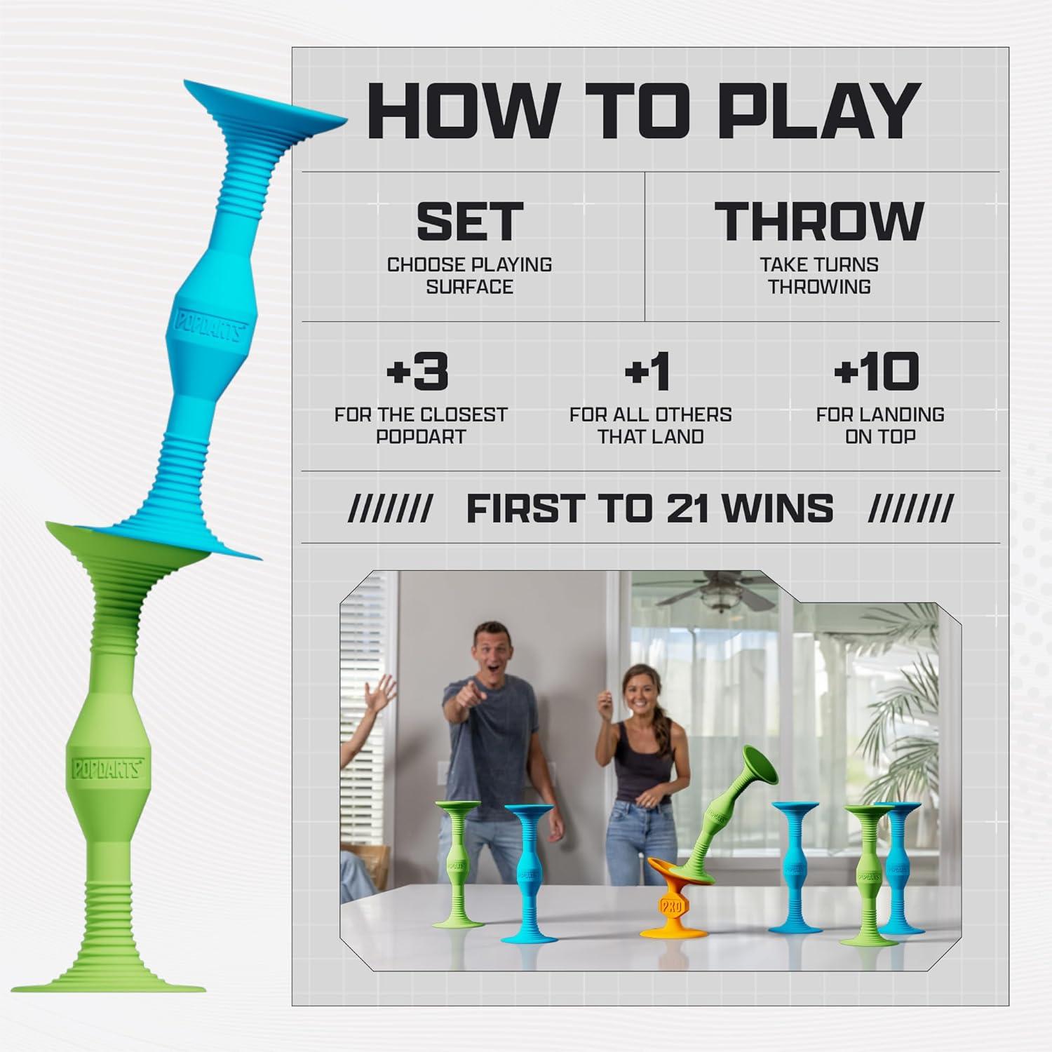 Popdarts Pro Pack Blue and Green Suction Cup Game
