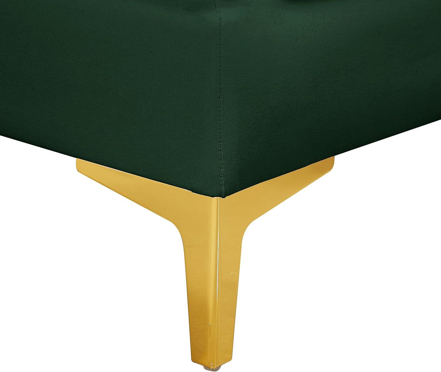 Meridian Furniture Alina Green Velvet Corner Chair