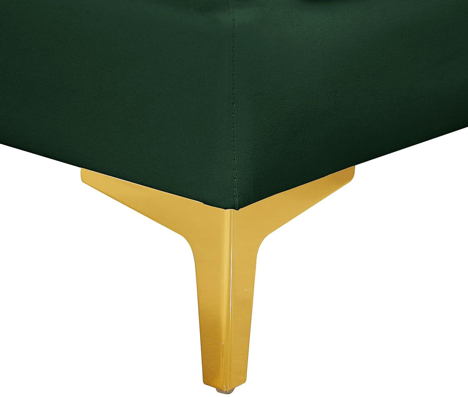 Meridian Furniture Alina Green Velvet Corner Chair