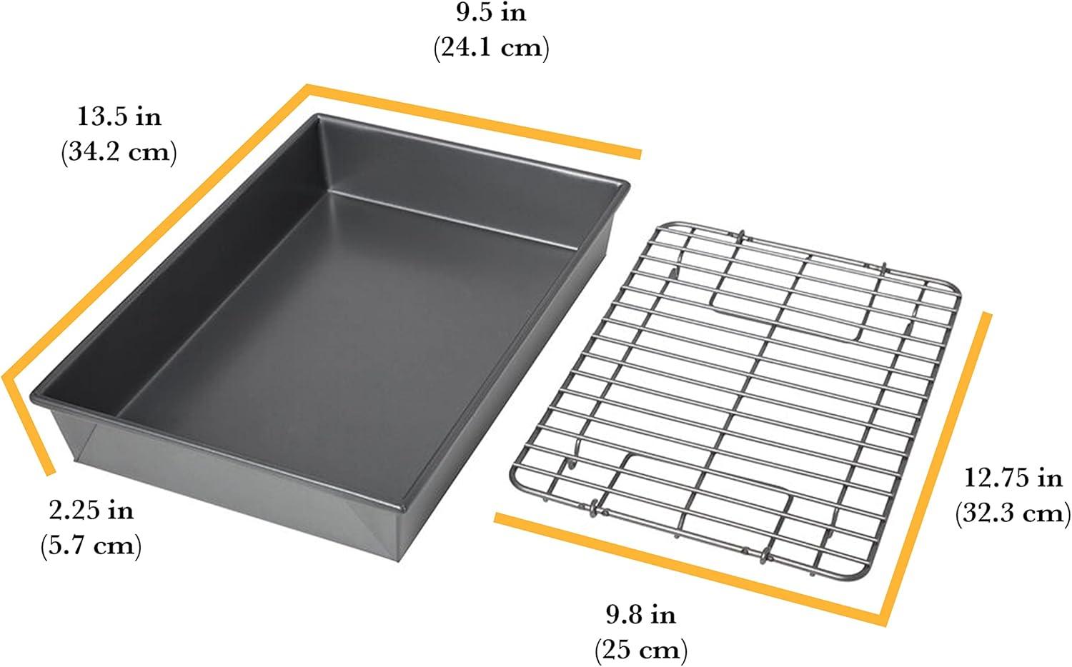 Chicago Metallic Chicago Metallic Professional 13-Inch Non-Stick Roast Pan With Rack