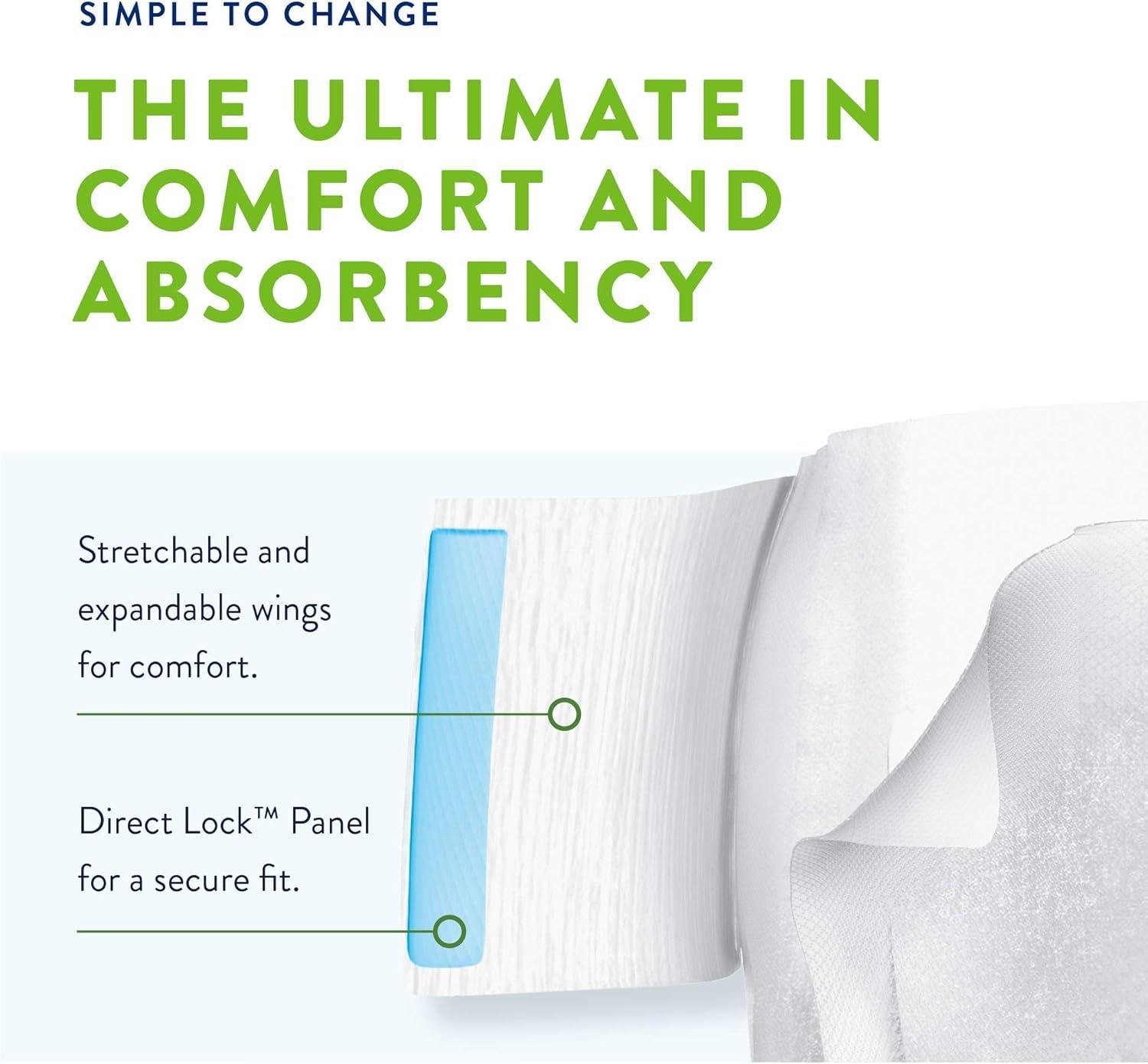 Prevail Per-Fit Unisex Daily Briefs, Maximum Plus Absorbency, Refastenable Tabs, Large, 72ct