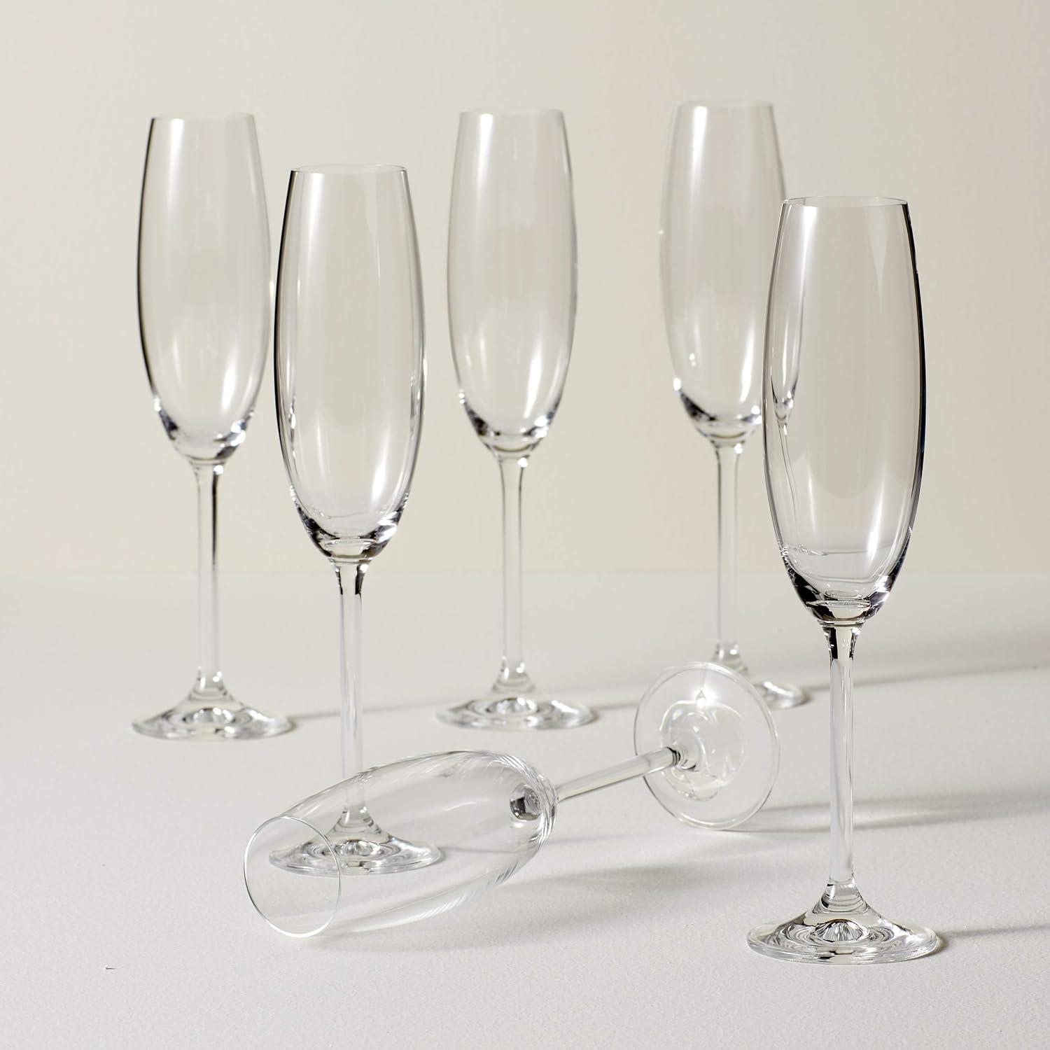 Tuscany Classics Clear Crystal Champagne Flute Set