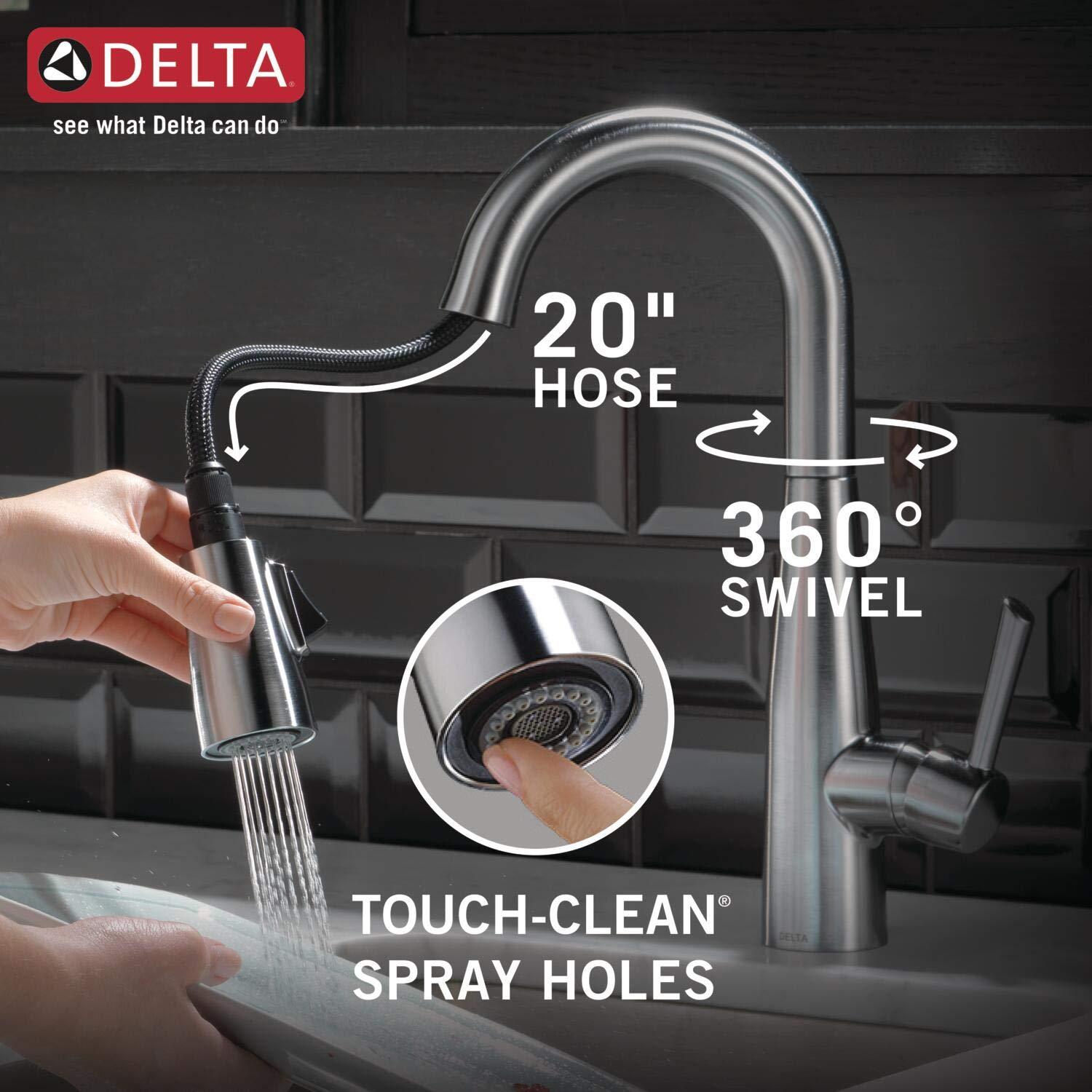 Essa Pull Down Sprayer Bar Faucet, Single Handle Prep Sink Faucet