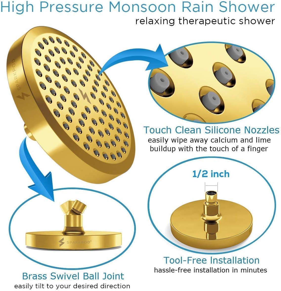 Masoter CL1559TH Adjustable Shower Head 1.8 GPM