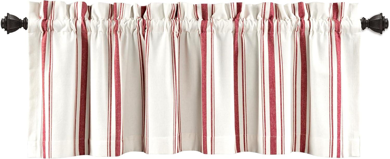 Lush Decor Striped Cotton Tailored Window Valance