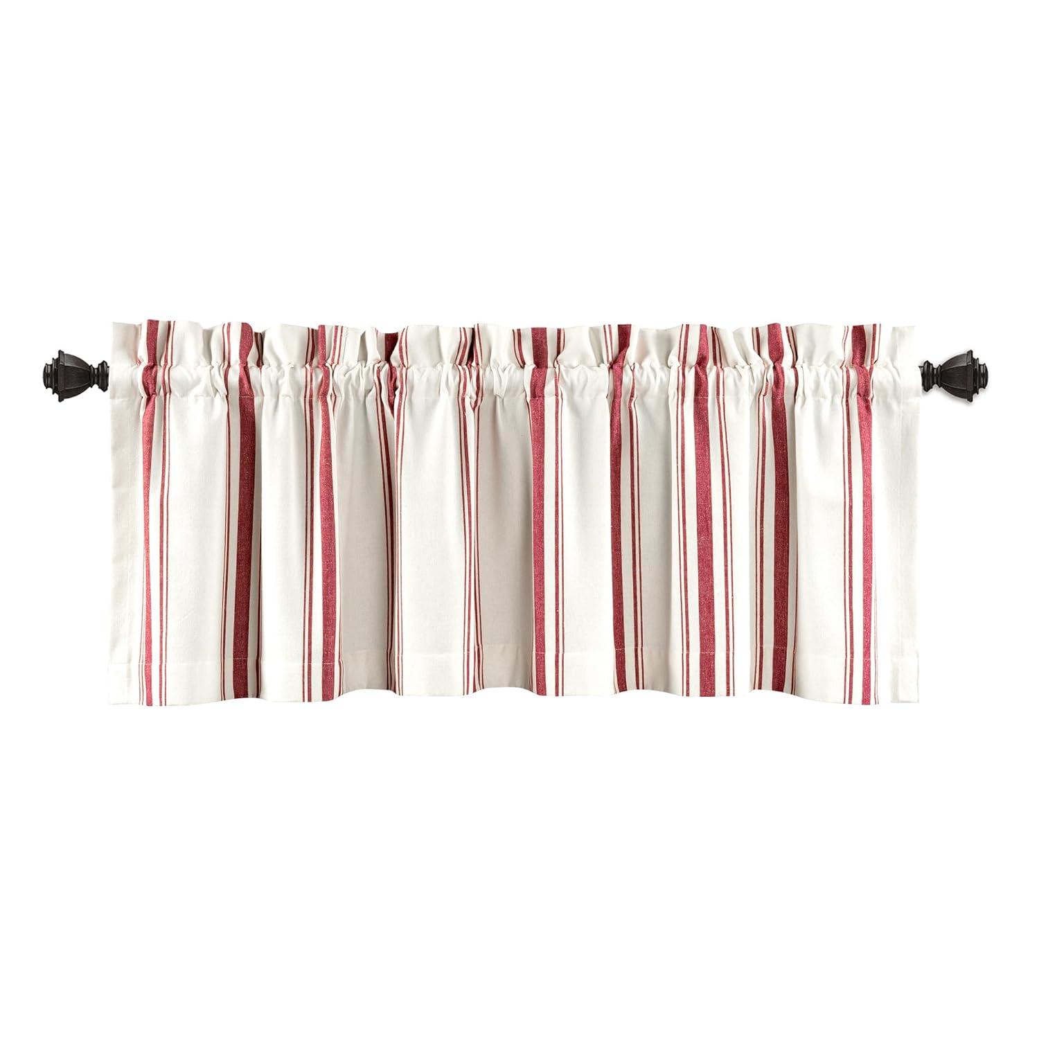 Lush Decor Striped Cotton Tailored Window Valance