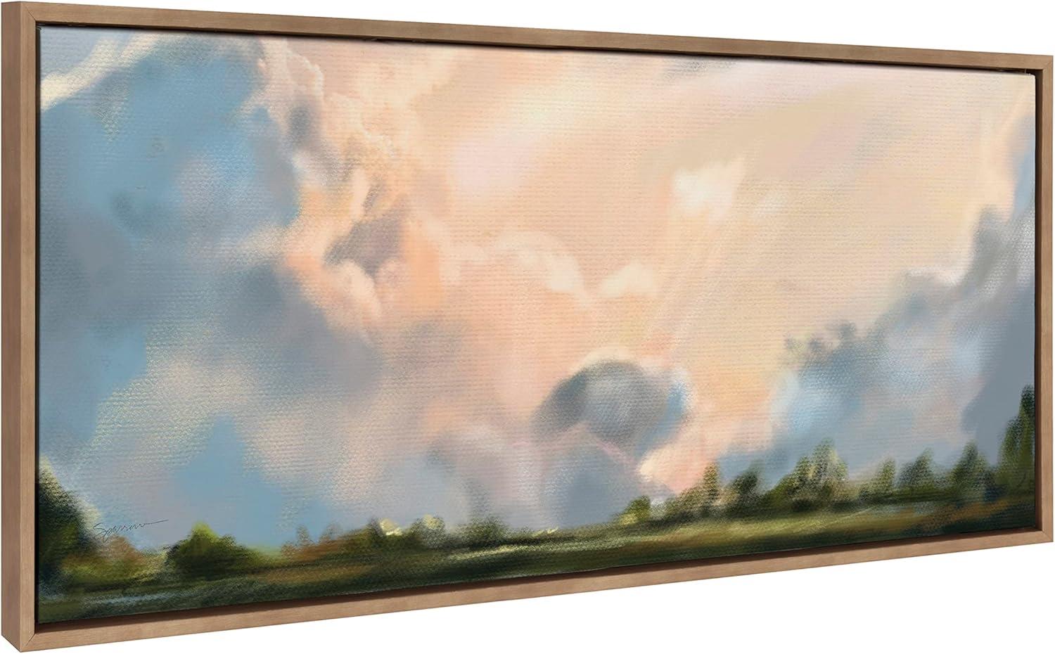 Sylvie Clouds Framed Canvas by Mary Sparrow - Kate & Laurel All Things Decor