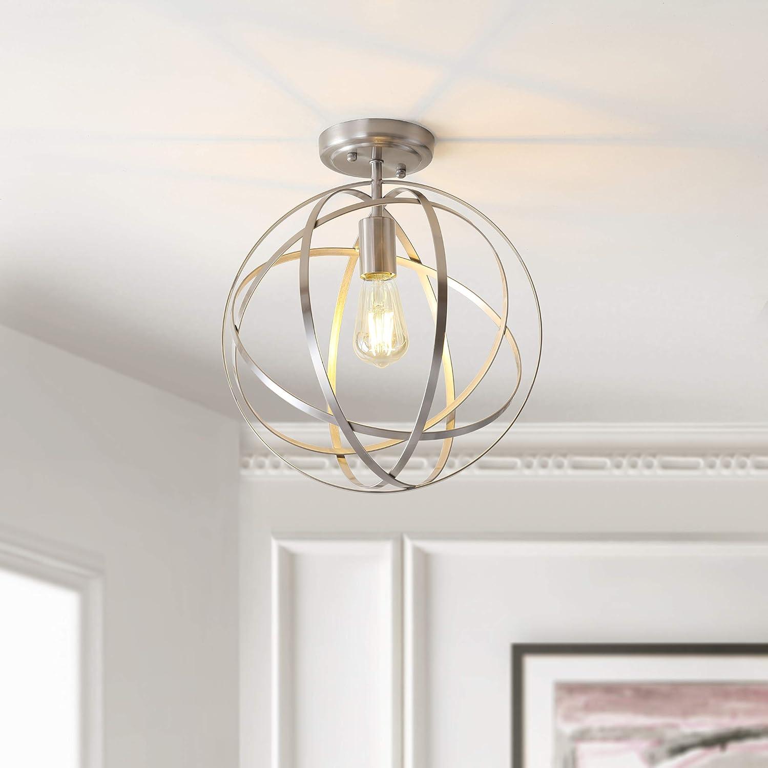 Alma 13" Metal LED Flush Mount, Nickel
