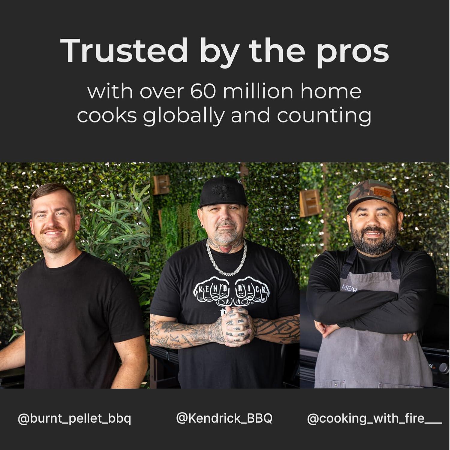 MEATER Pro: Premium Bluetooth Wireless Meat Thermometer | 1000°F Direct Heat Grilling | Long Range | Multi-Sensors | For BBQ, Oven, Grill, Smoker, Air Fryer, Deep Fryer