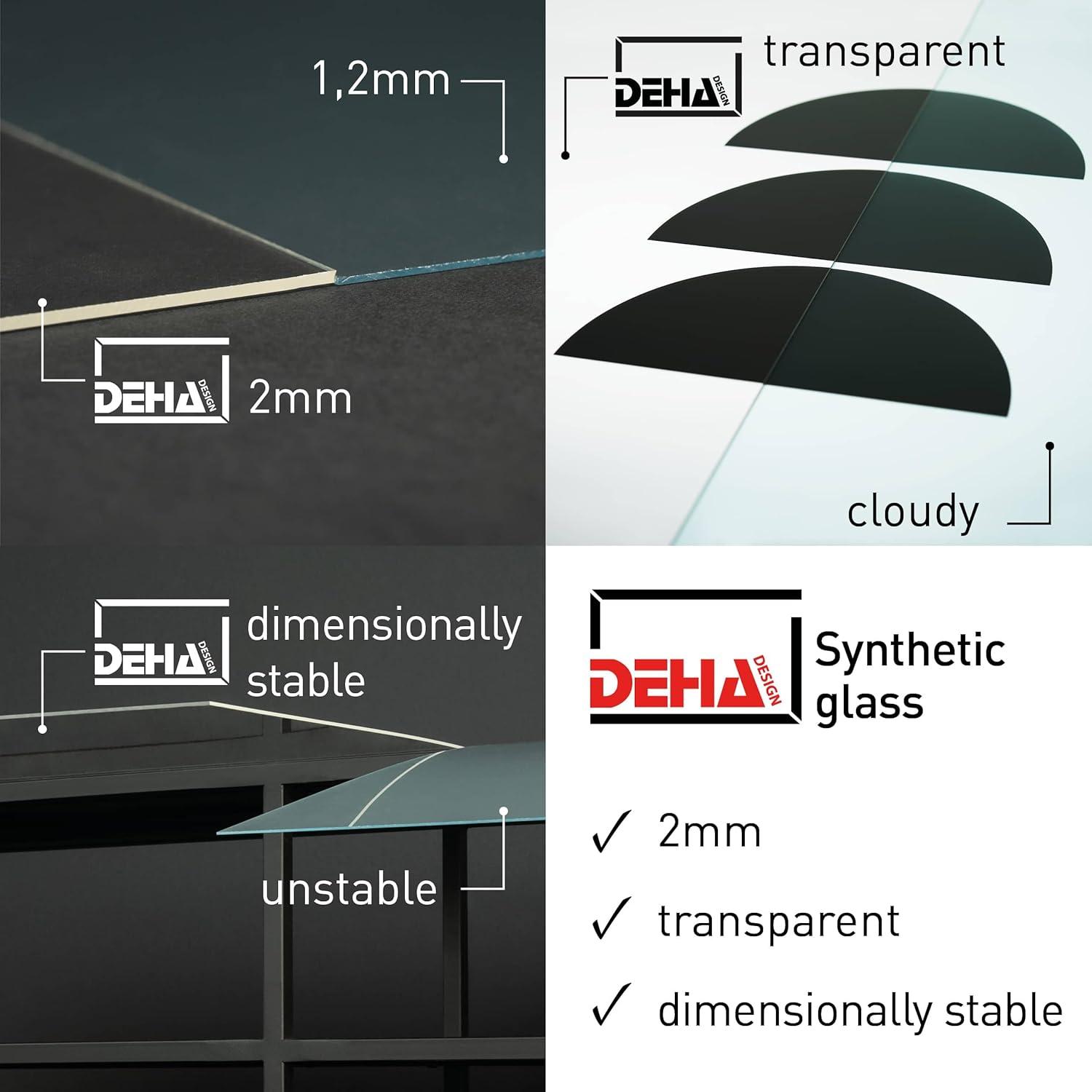 DEHA Design 18x24 Picture Frame Boston Frosted Silver Aluminum Metal with Shatter Resistant Acrylic Glass Horizontal & Vertical Format for Wall.