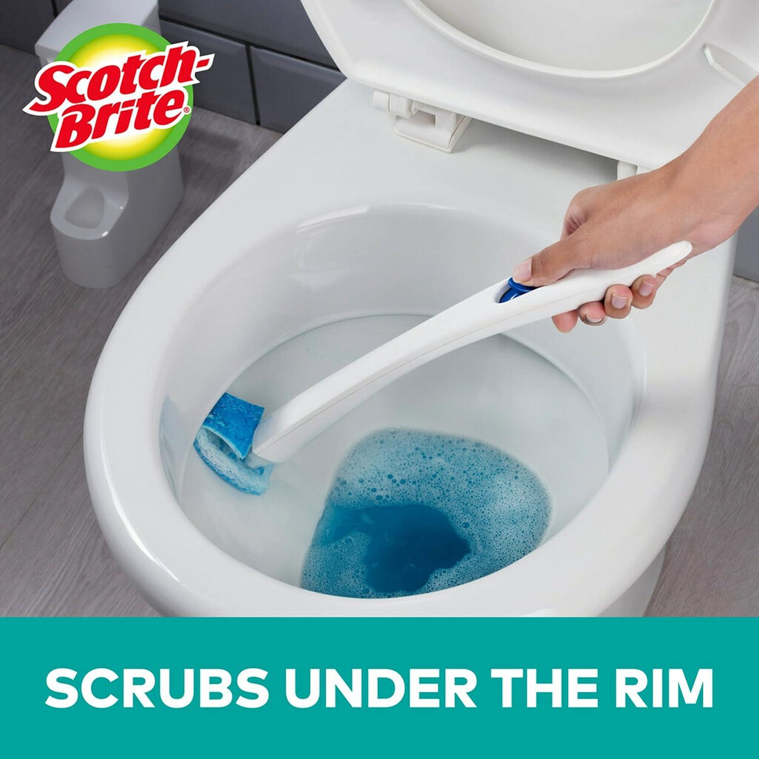 Scotch-Brite Disposable Toilet Scrubber Cleaning System, 1 Wand/ 5 Refill Sponges