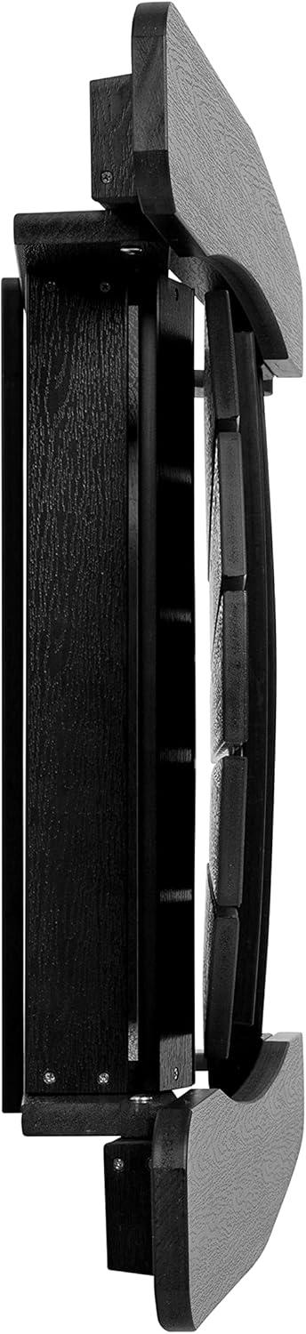 Flash Furniture Charlestown All-Weather Poly Resin Indoor/Outdoor Folding Adirondack Chair in Black