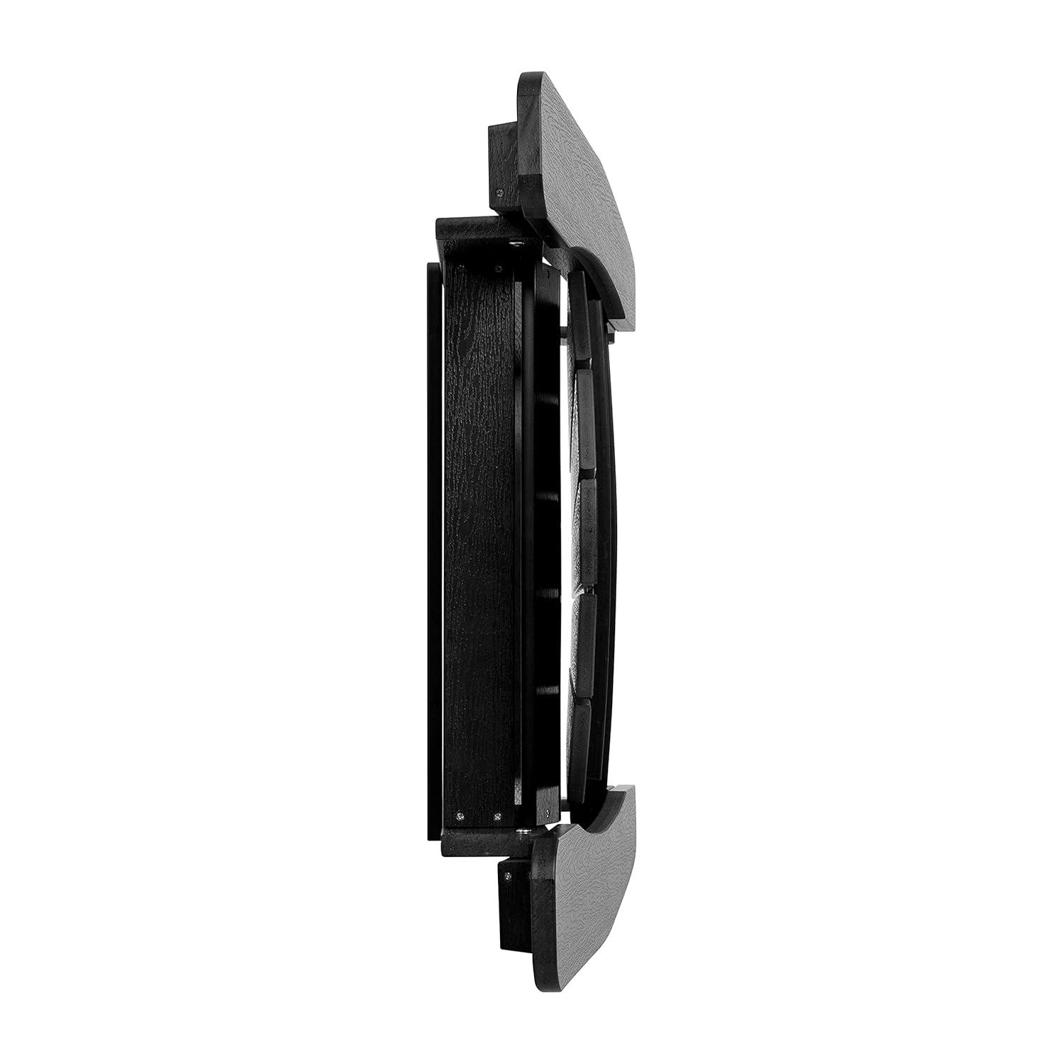 Flash Furniture Charlestown All-Weather Poly Resin Indoor/Outdoor Folding Adirondack Chair in Black