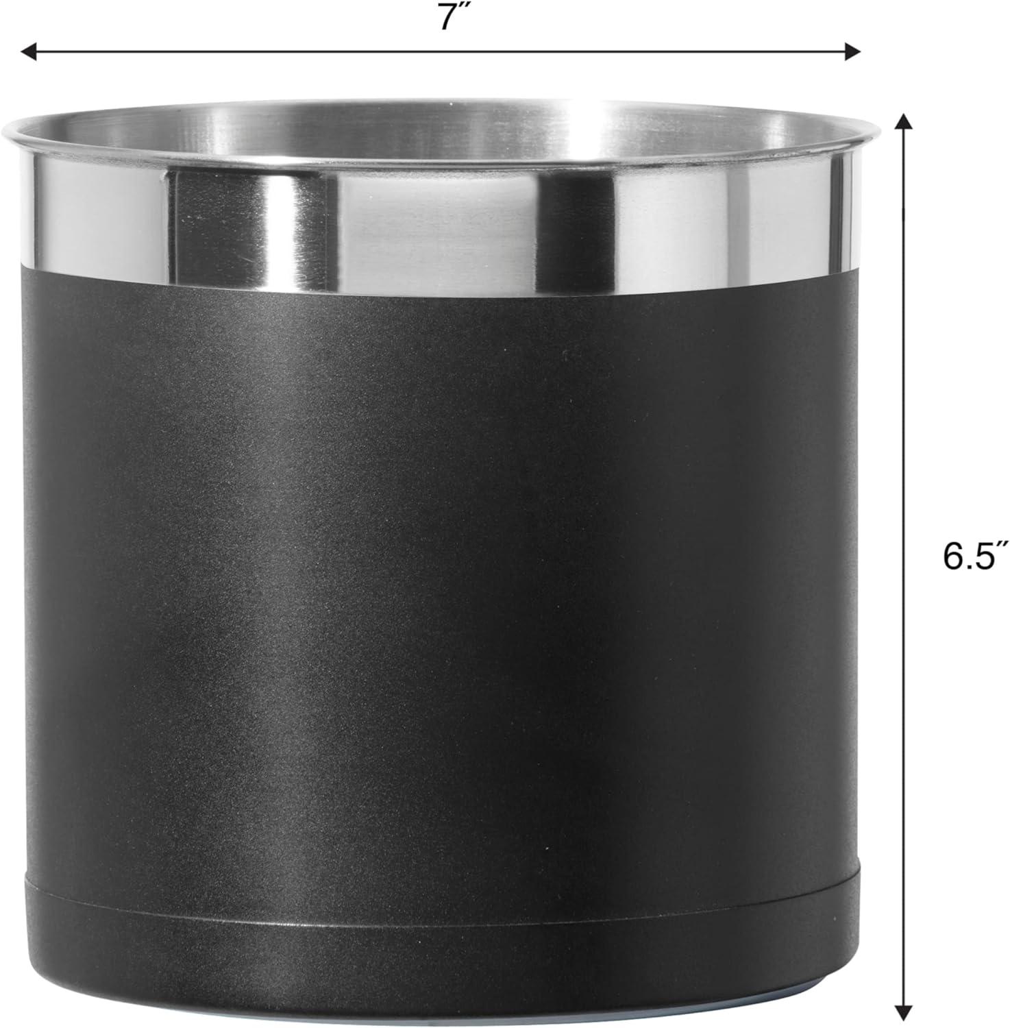 Stainless Steel Jumbo Utensil Holder (7" dia x 6.5" H)