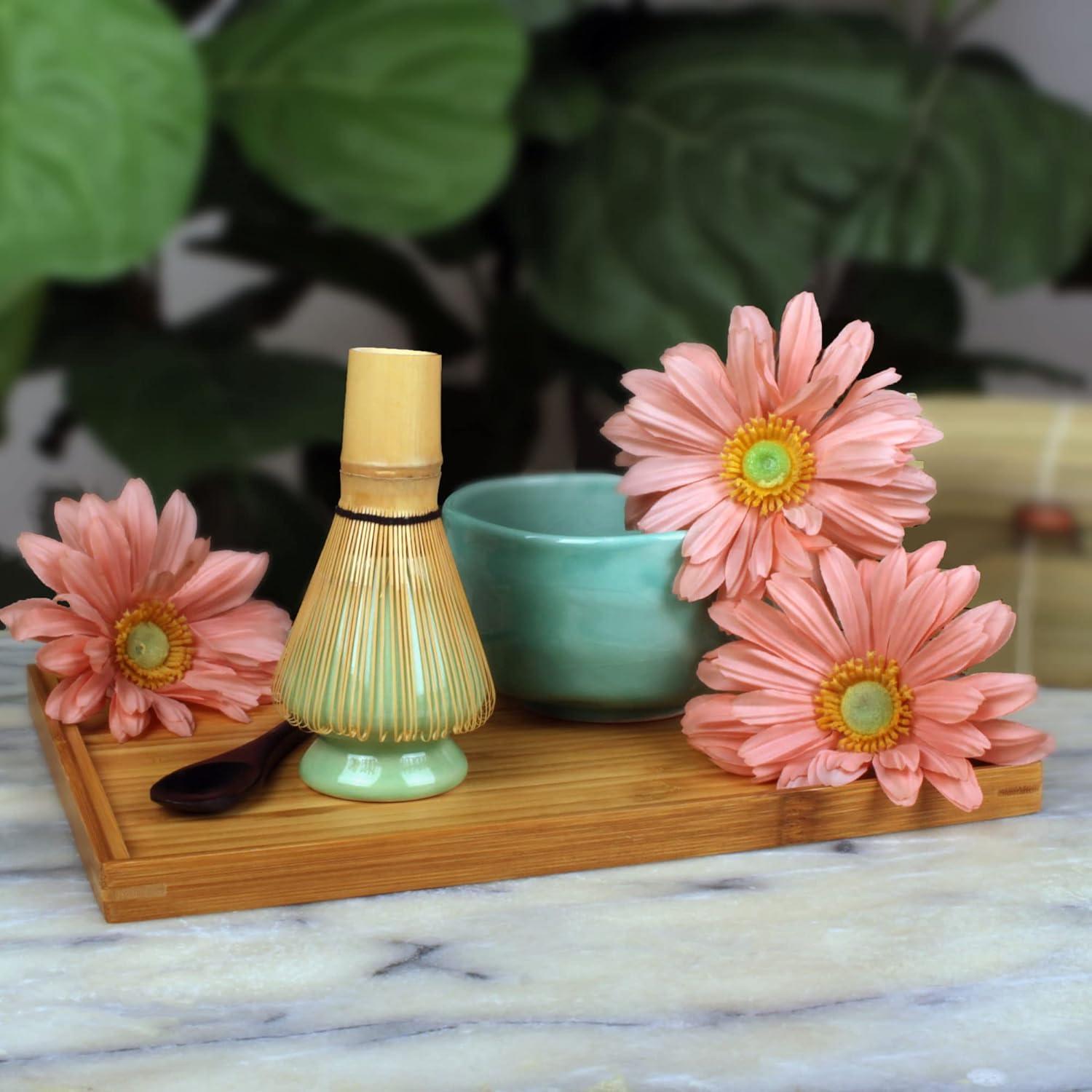 BambooMN Organic Bamboo Serving Tray, Tea/Coffee Serving, Appetizers, Snacks, Charcuterie Tray, 11"x5.5"x0.6"