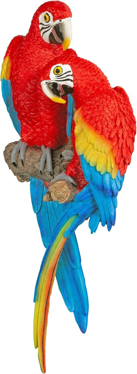 Design Toscano Tropical Scarlet Macaws Wall Sculpture