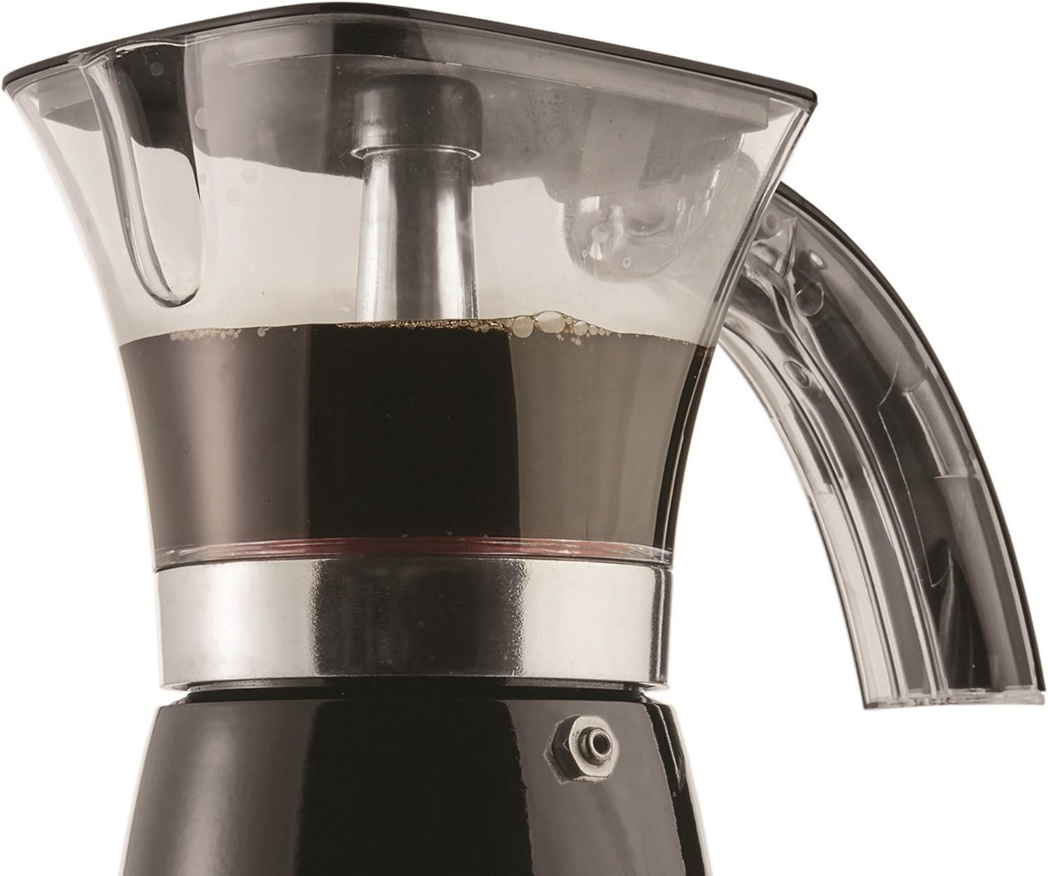 Brentwood, 6-Cup Black Moka Pot Espresso Machine