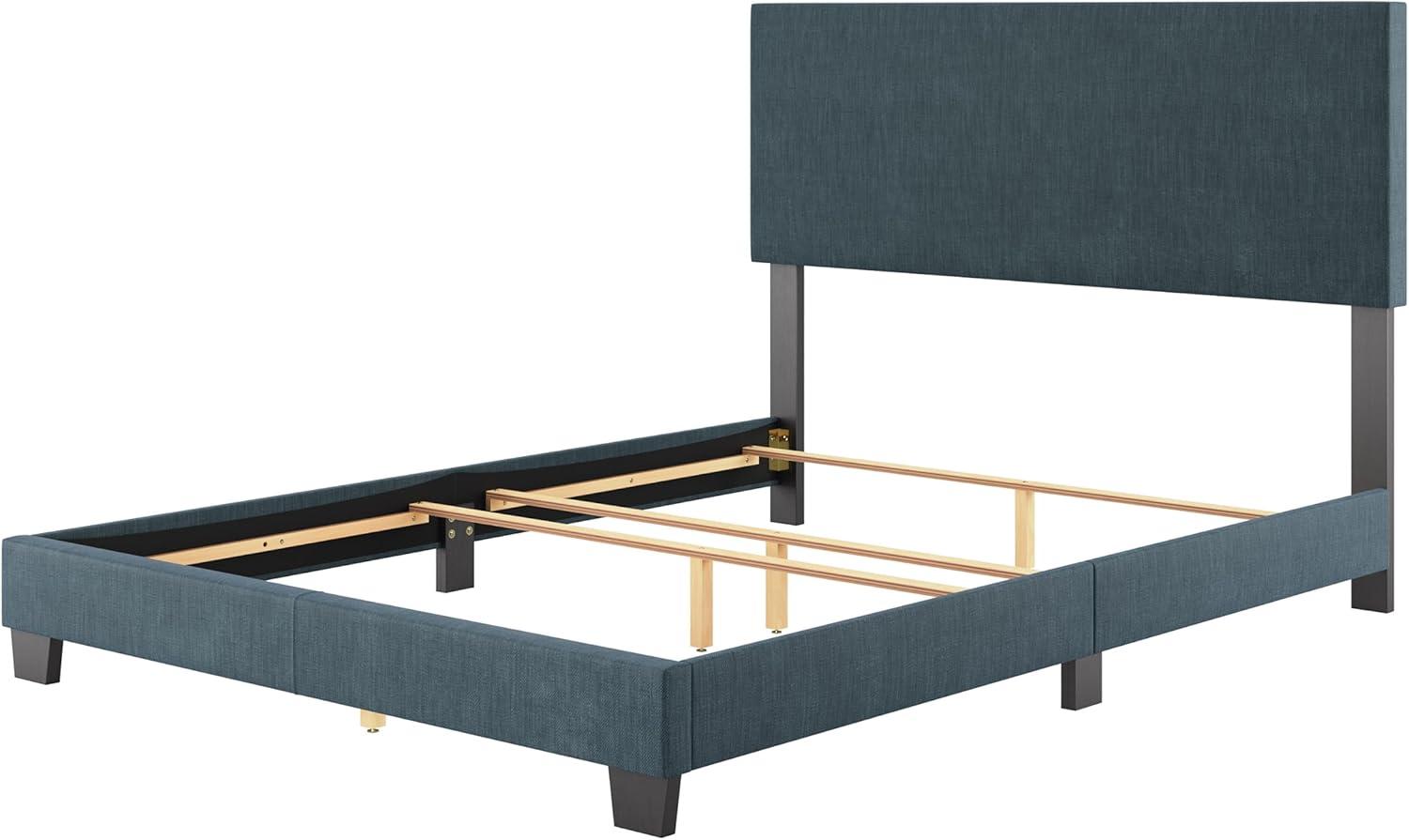 Celeste Modern Upholstered King Bed Beige - CorLiving: Transitional Style, Polyester Fabric, MDF & Wood Frame