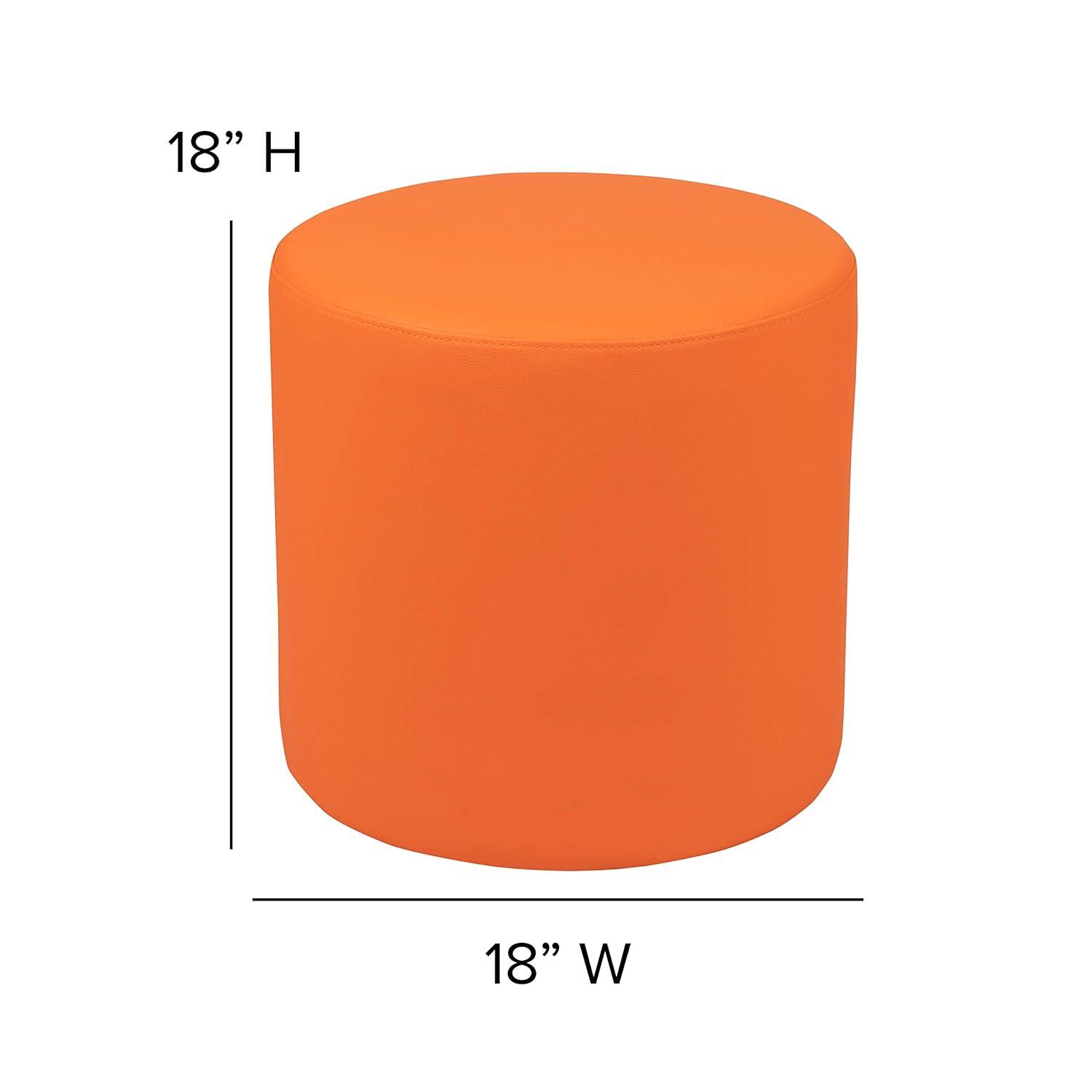 Emma and Oliver 18"H Soft Seating Flexible Circle for Classrooms and Common Spaces - Blue