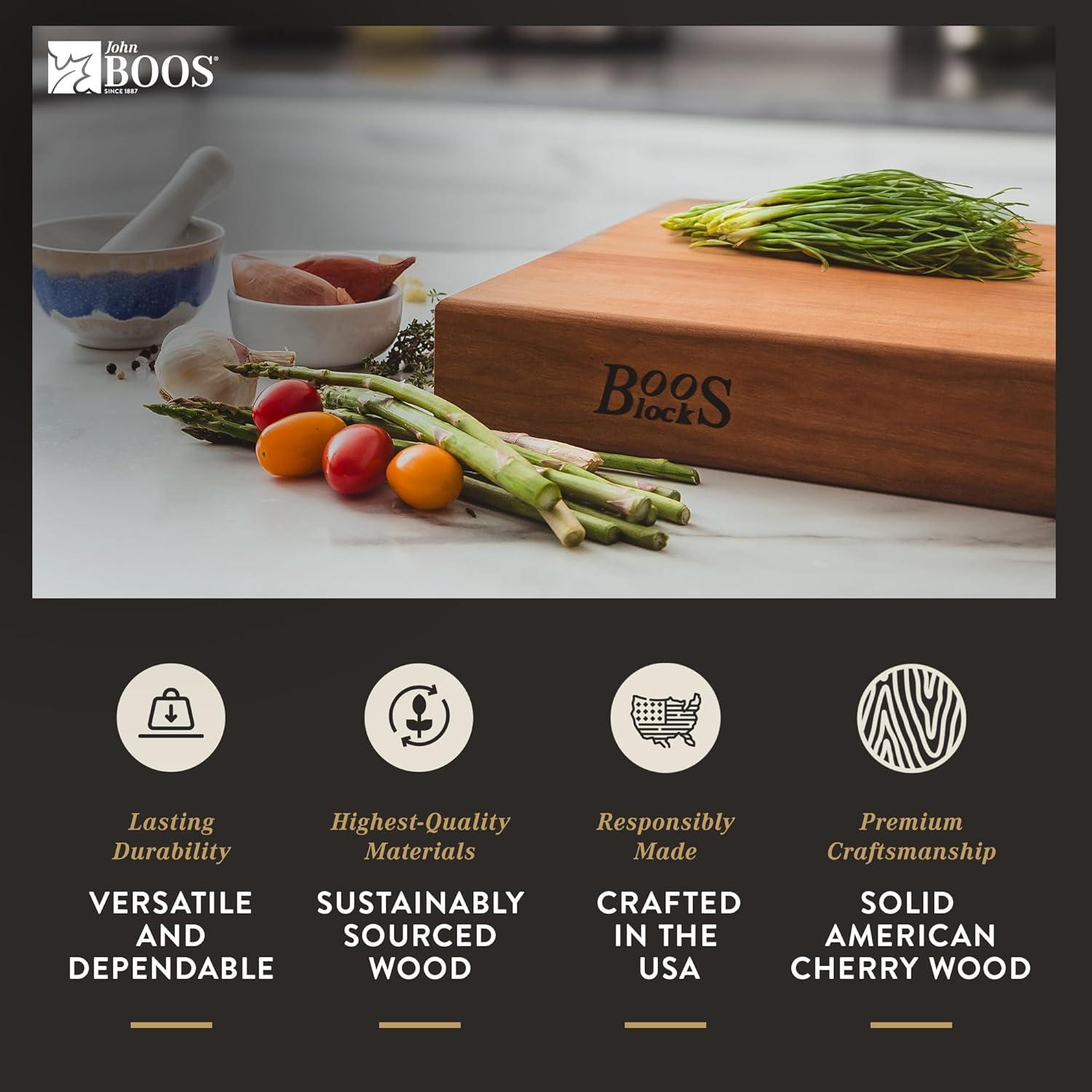John Boos Wood Edge Grain Reversible Cutting Board