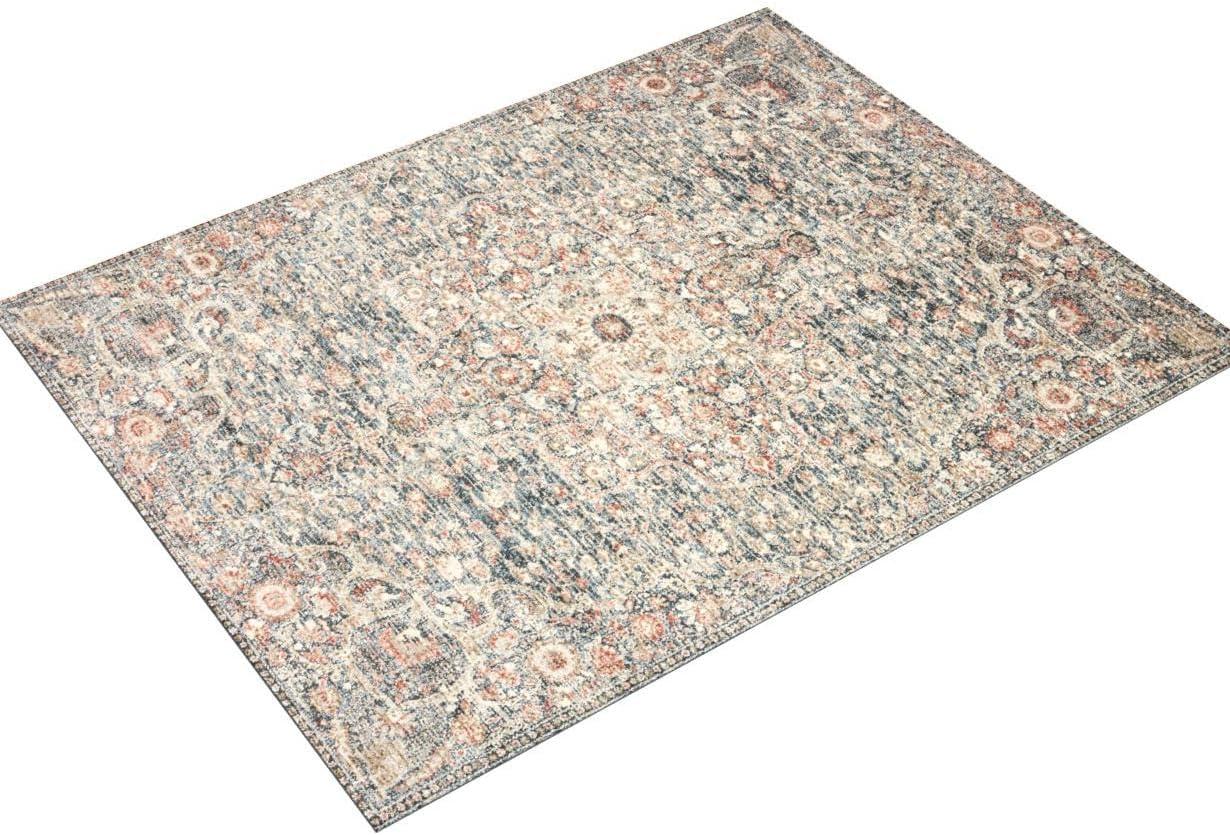 Loloi II Saban SAB-02 Oriental Blue / Spice Area Rug 7'-10" x 10'