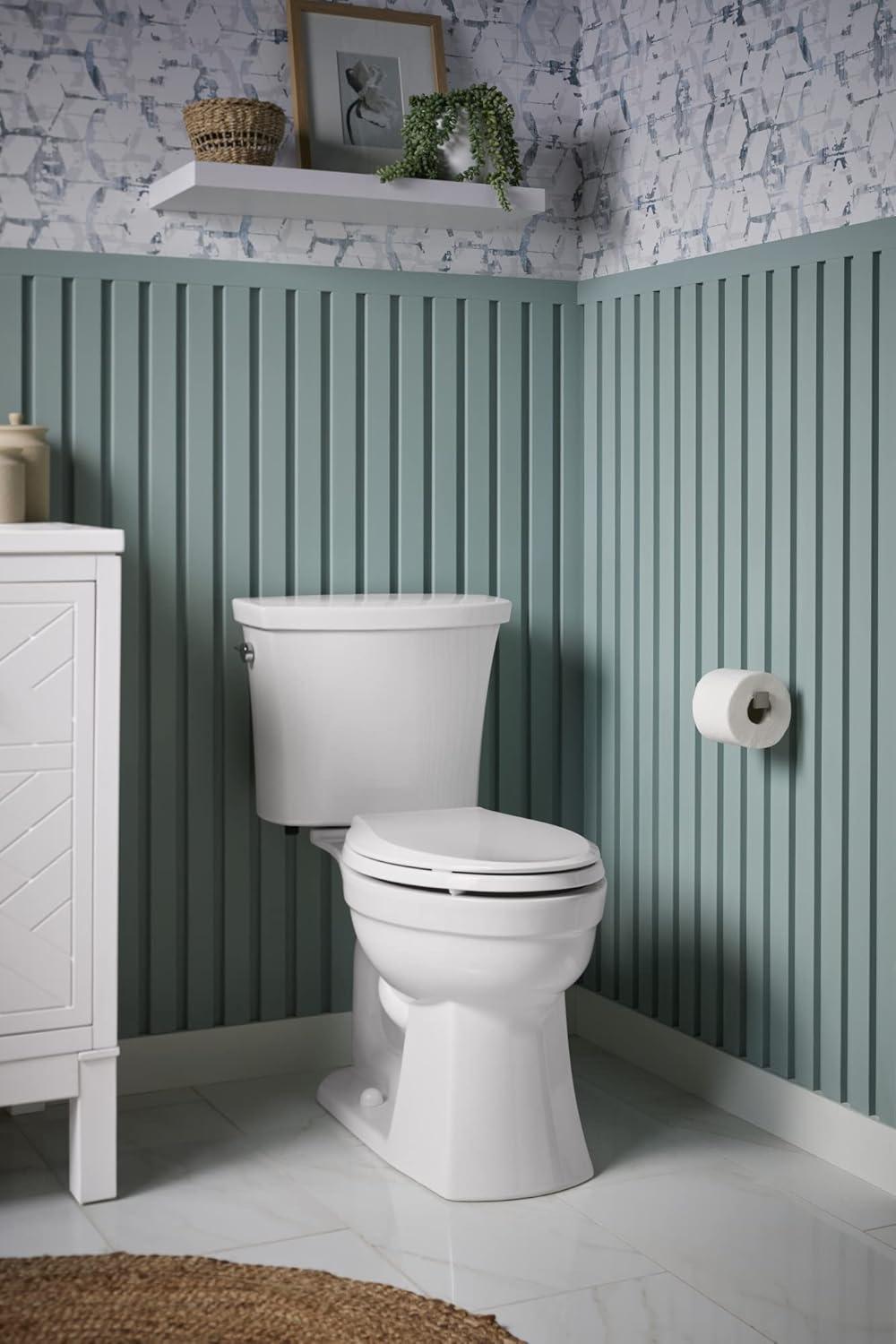 Kelston Comfort Height Two-Piece Elongated 1.28 Gpf Toilet With Left-Hand Trip Lever