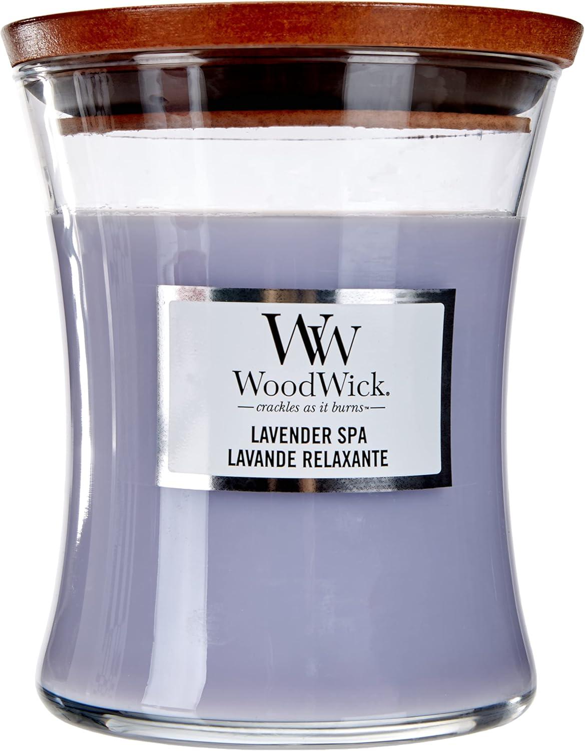 WoodWick® Medium Hourglass Candle, Lavender Spa, 9.7 oz.