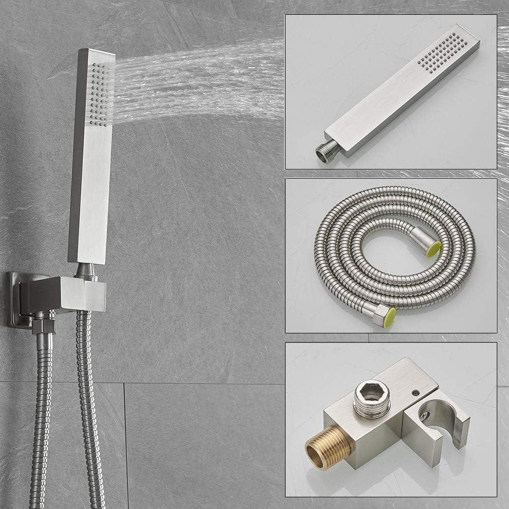 10-Inch Brushed Nickel Wall-Mounted Rain Shower System