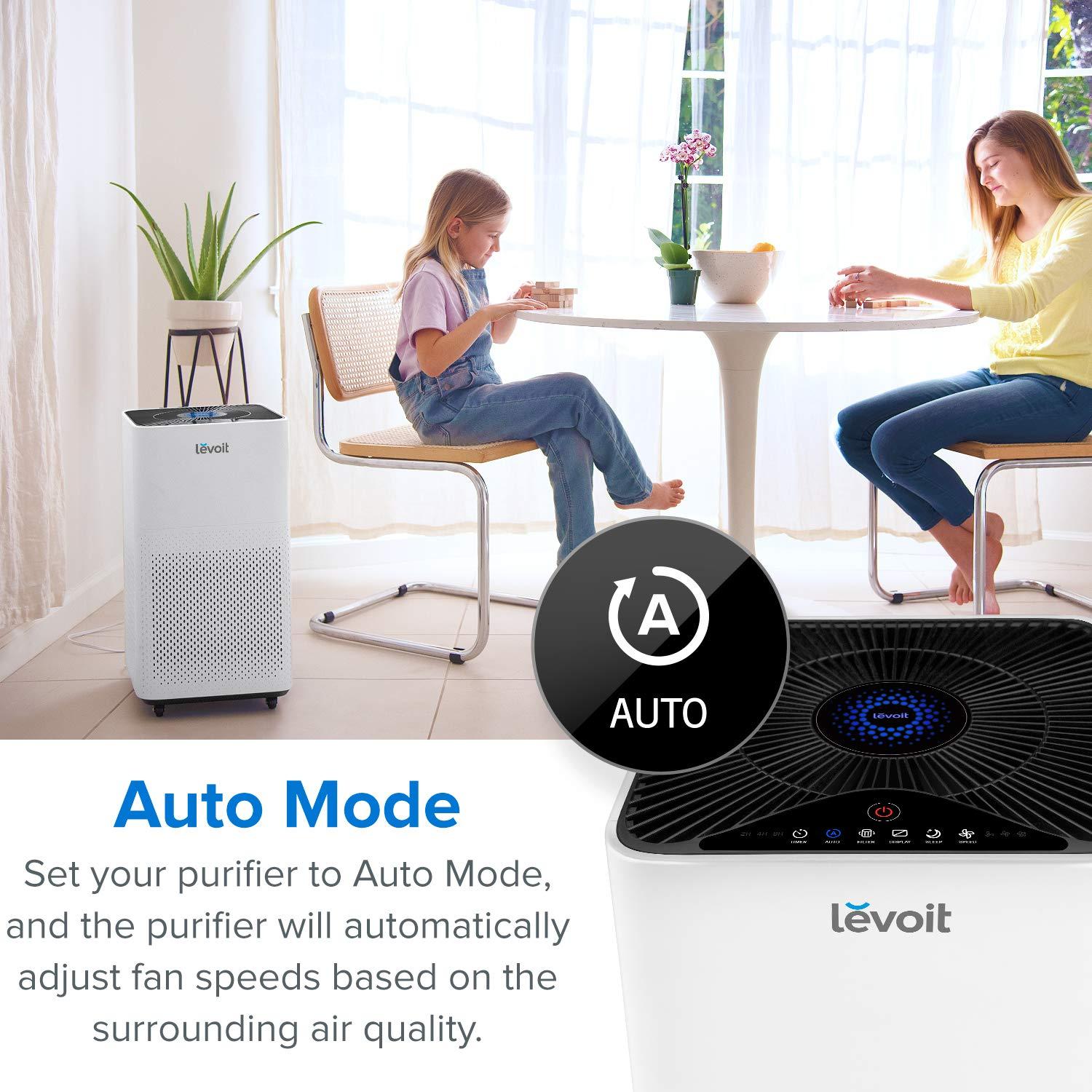 Levoit Air Purifier LV-H135 for Large Rooms, Allergies and Asthma, Smart Auto Mode, 795 ft²,White