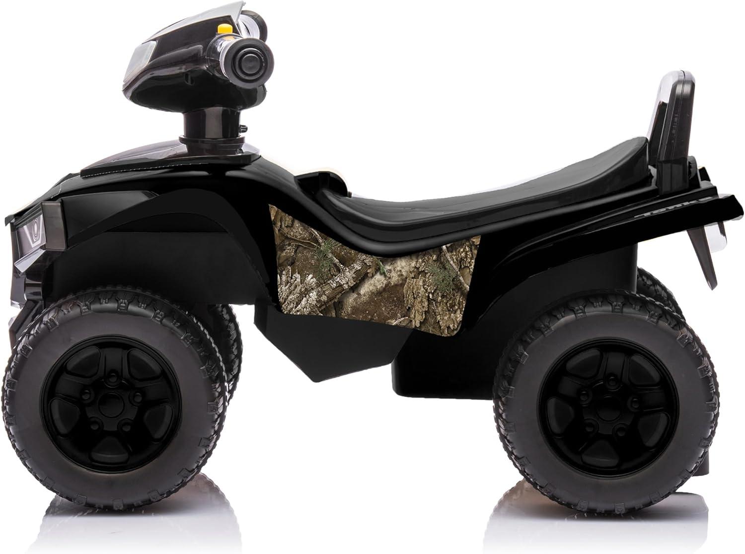 RealTree: Quad Push Car - Black - Foot-To-Floor Ride-On Toy,12mo+