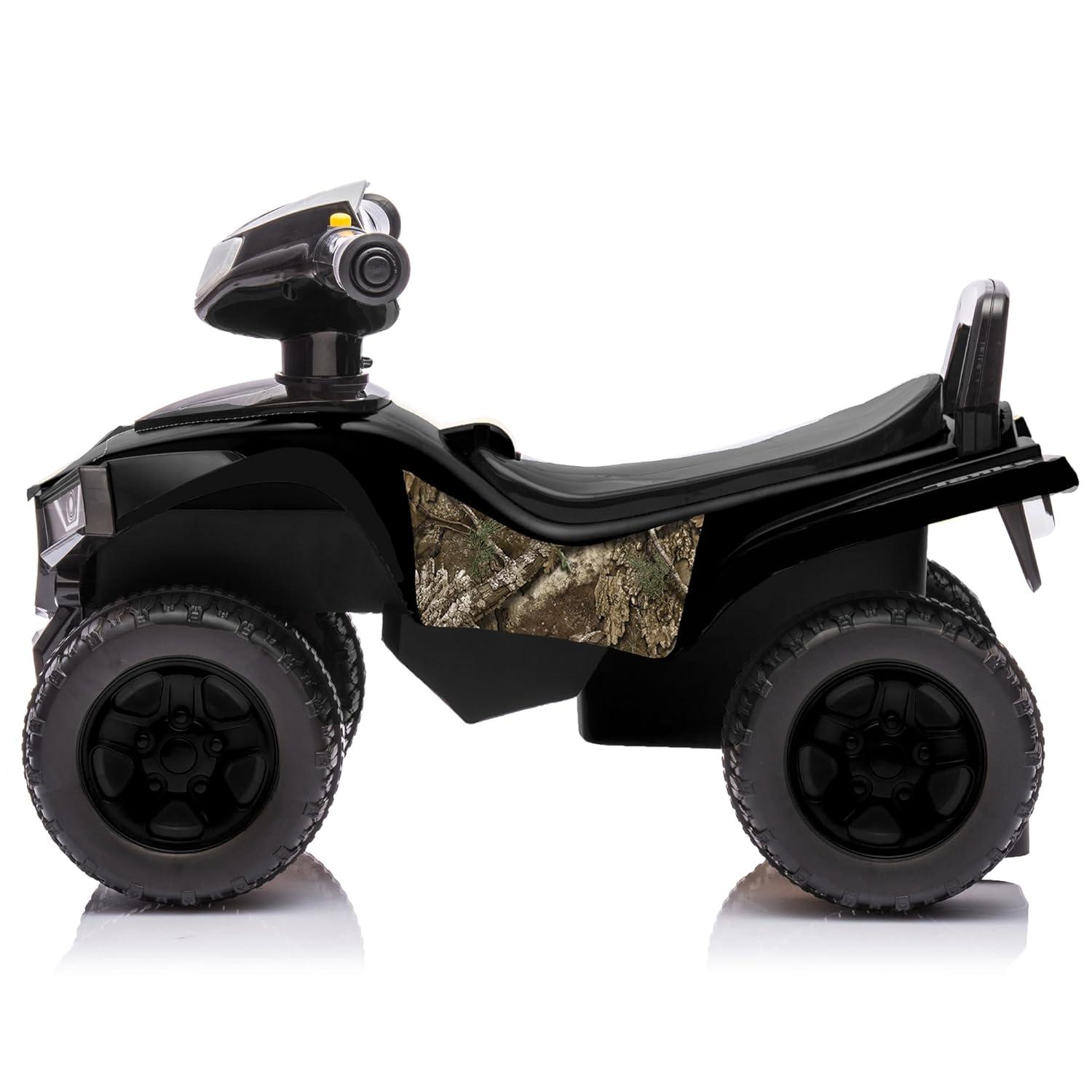 RealTree: Quad Push Car - Black - Foot-To-Floor Ride-On Toy,12mo+